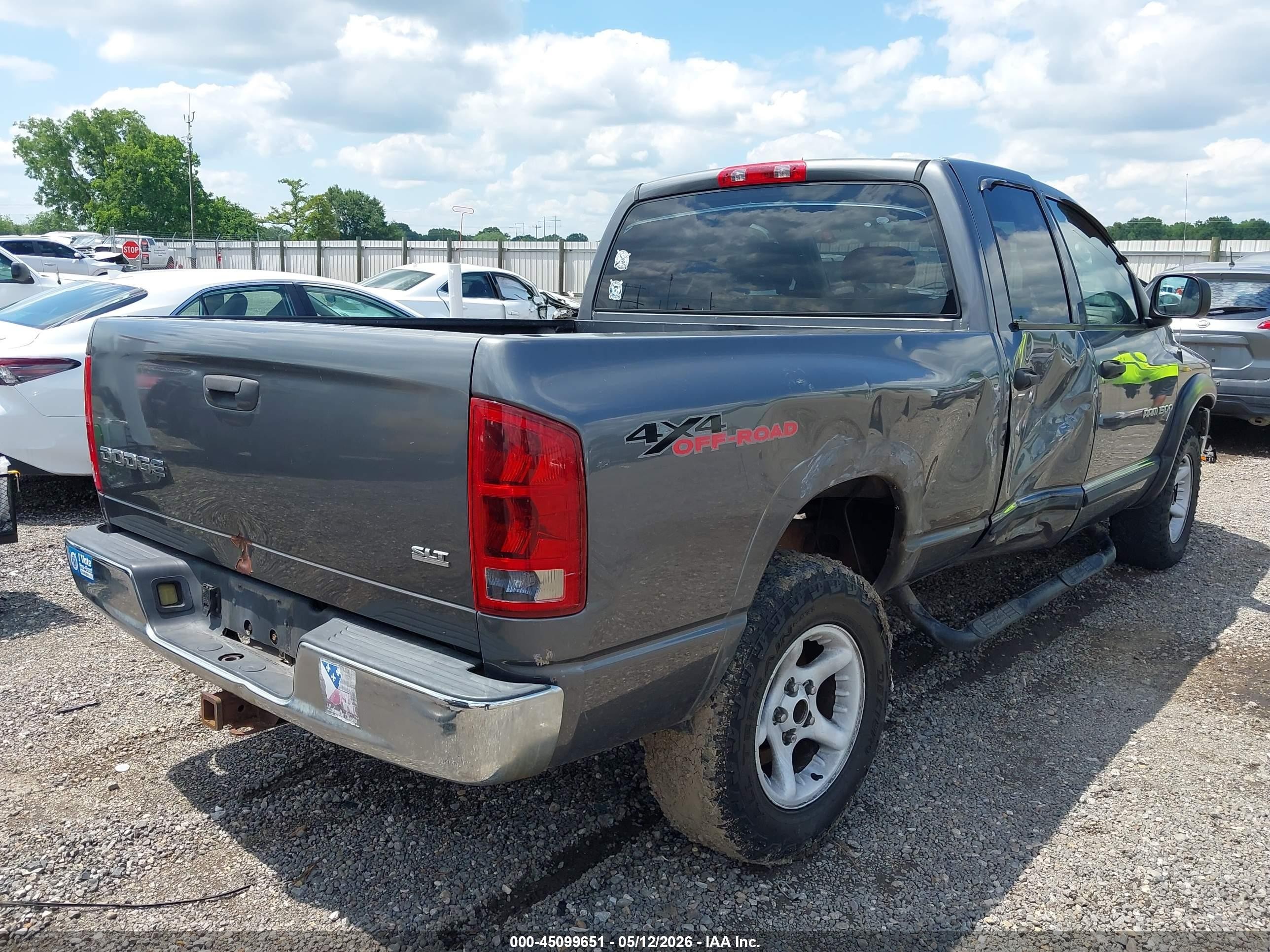 2004 Dodge Ram 1500 Slt/laramie Gray vin: 1D7HU18D74S513508