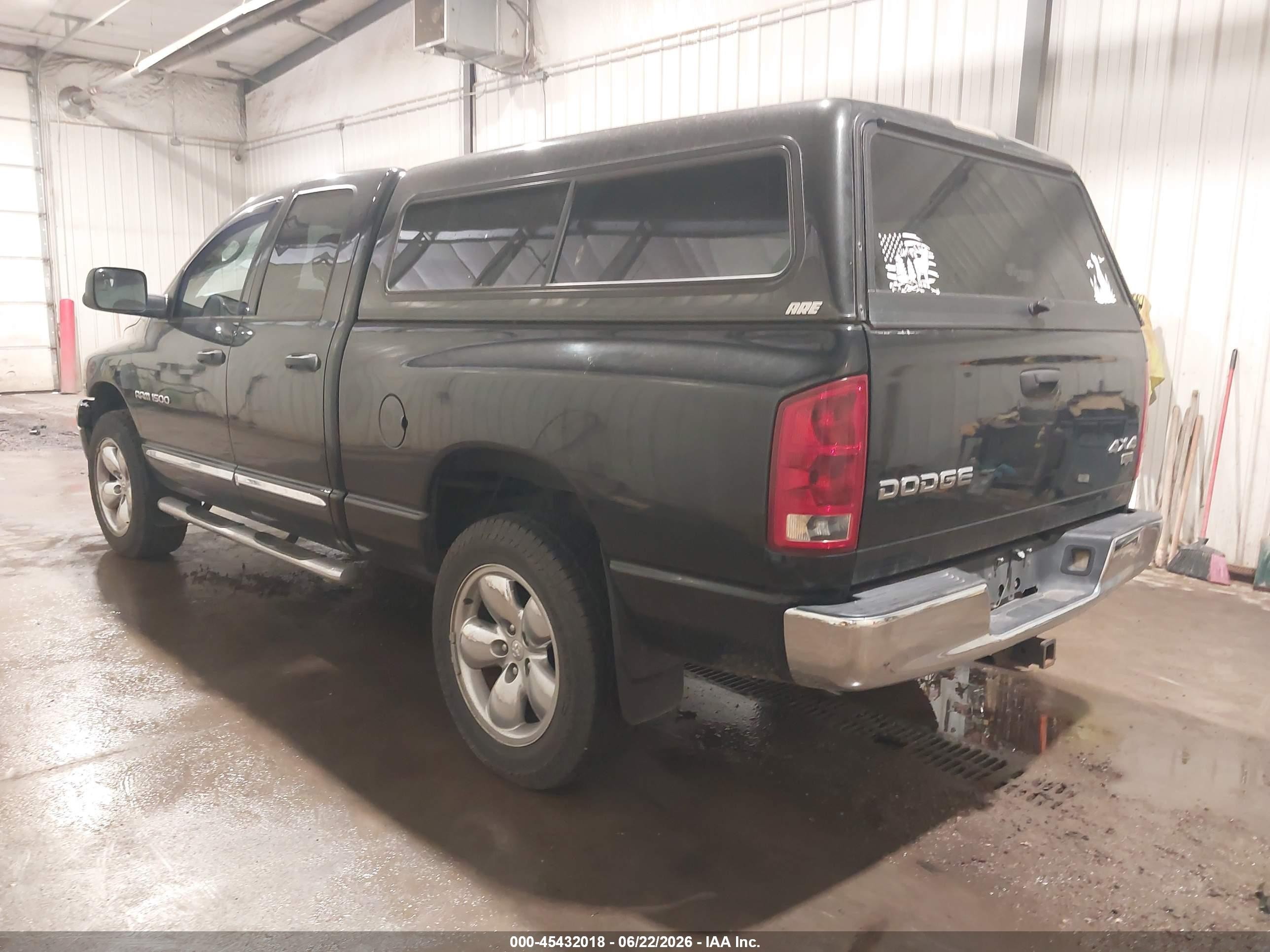 2004 Dodge Ram 1500 Slt/laramie Black vin: 1D7HU18D74S582876