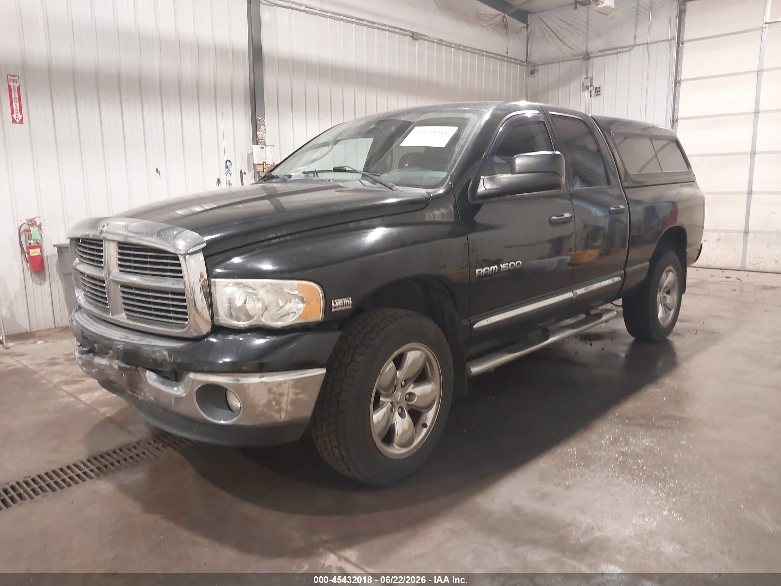2004 Dodge Ram 1500 Slt/laramie Black vin: 1D7HU18D74S582876