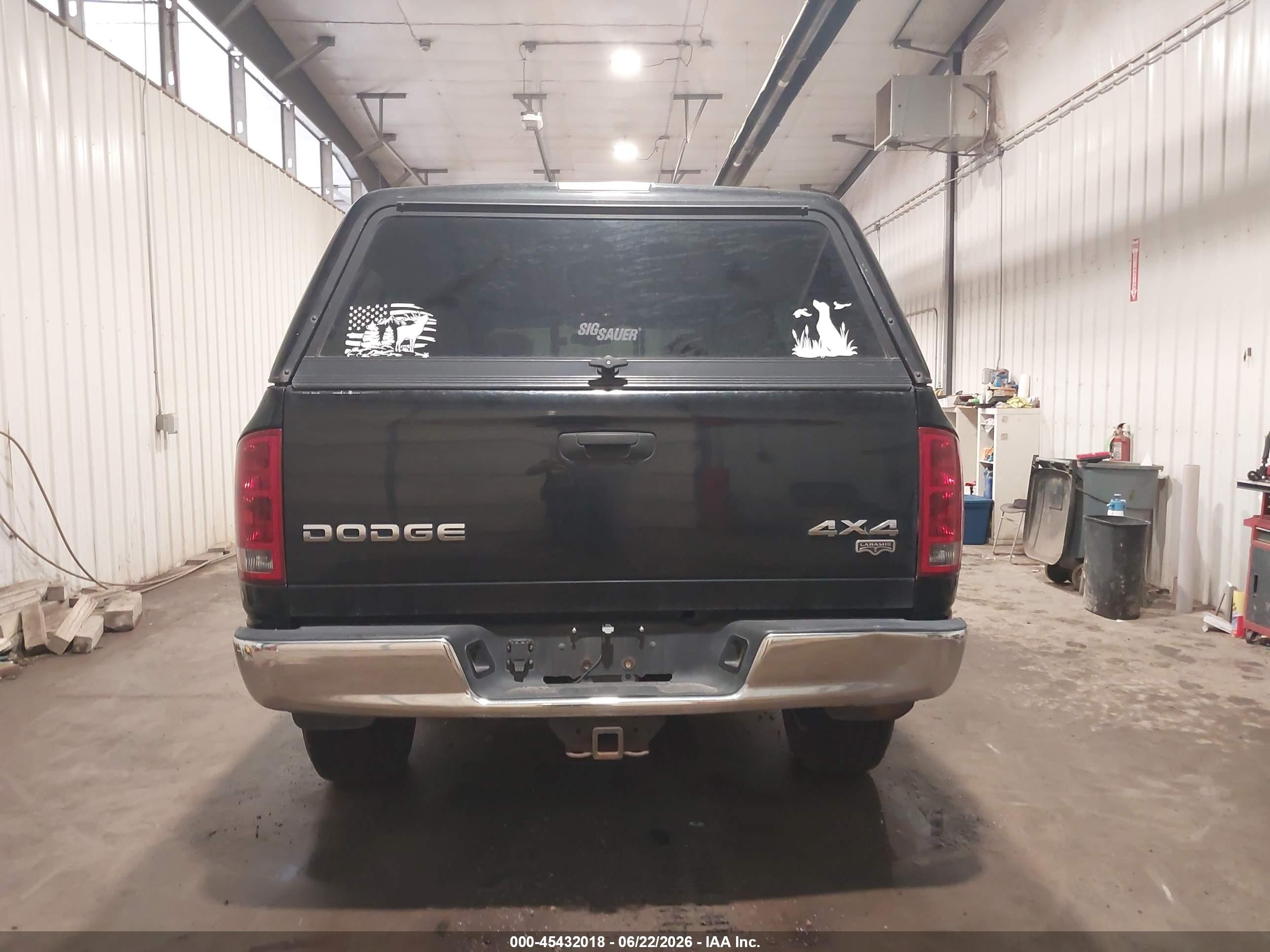 2004 Dodge Ram 1500 Slt/laramie Black vin: 1D7HU18D74S582876