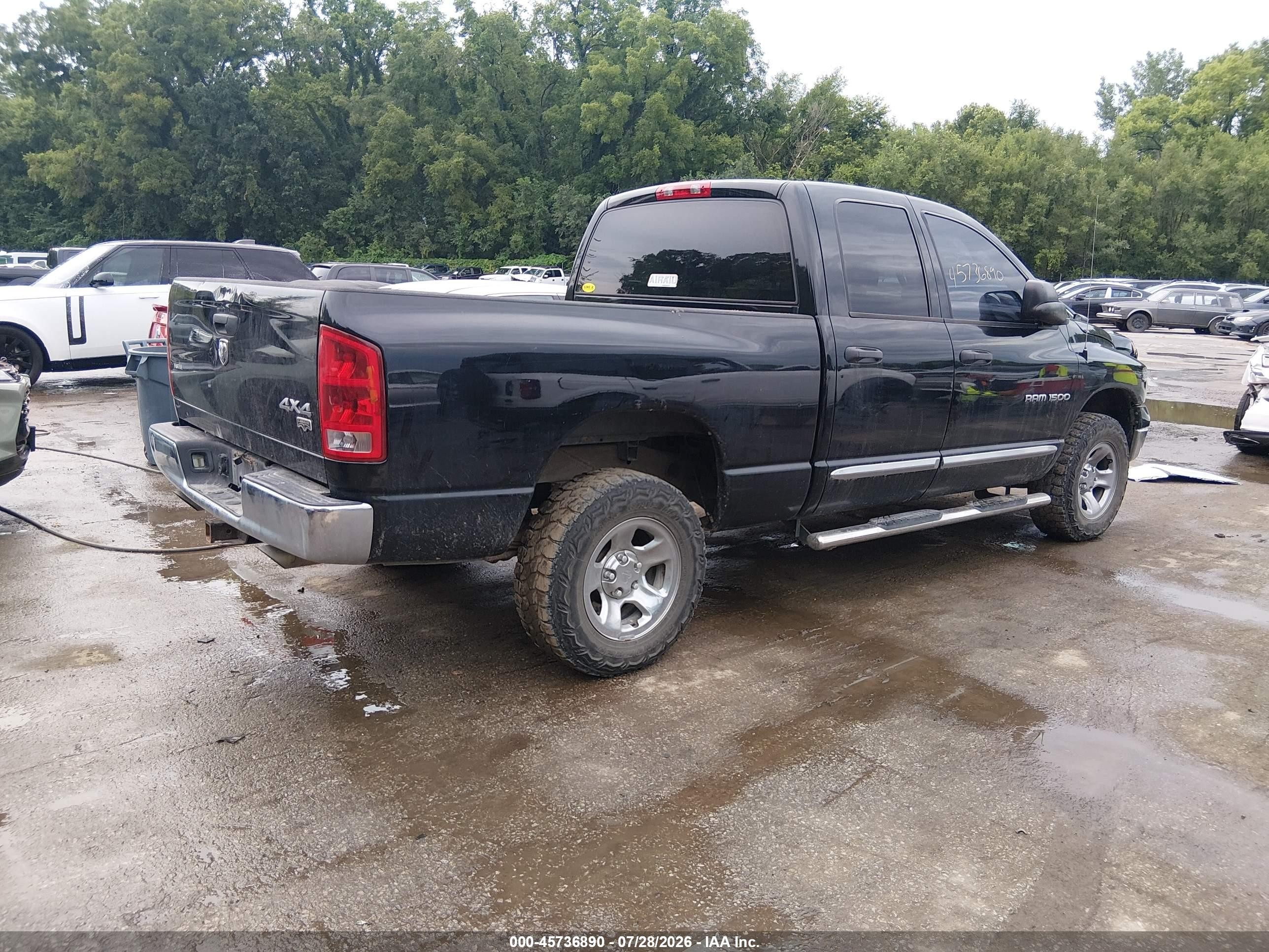 2005 Dodge Ram 1500 Slt/laramie Черный vin: 1D7HU18D75J610232