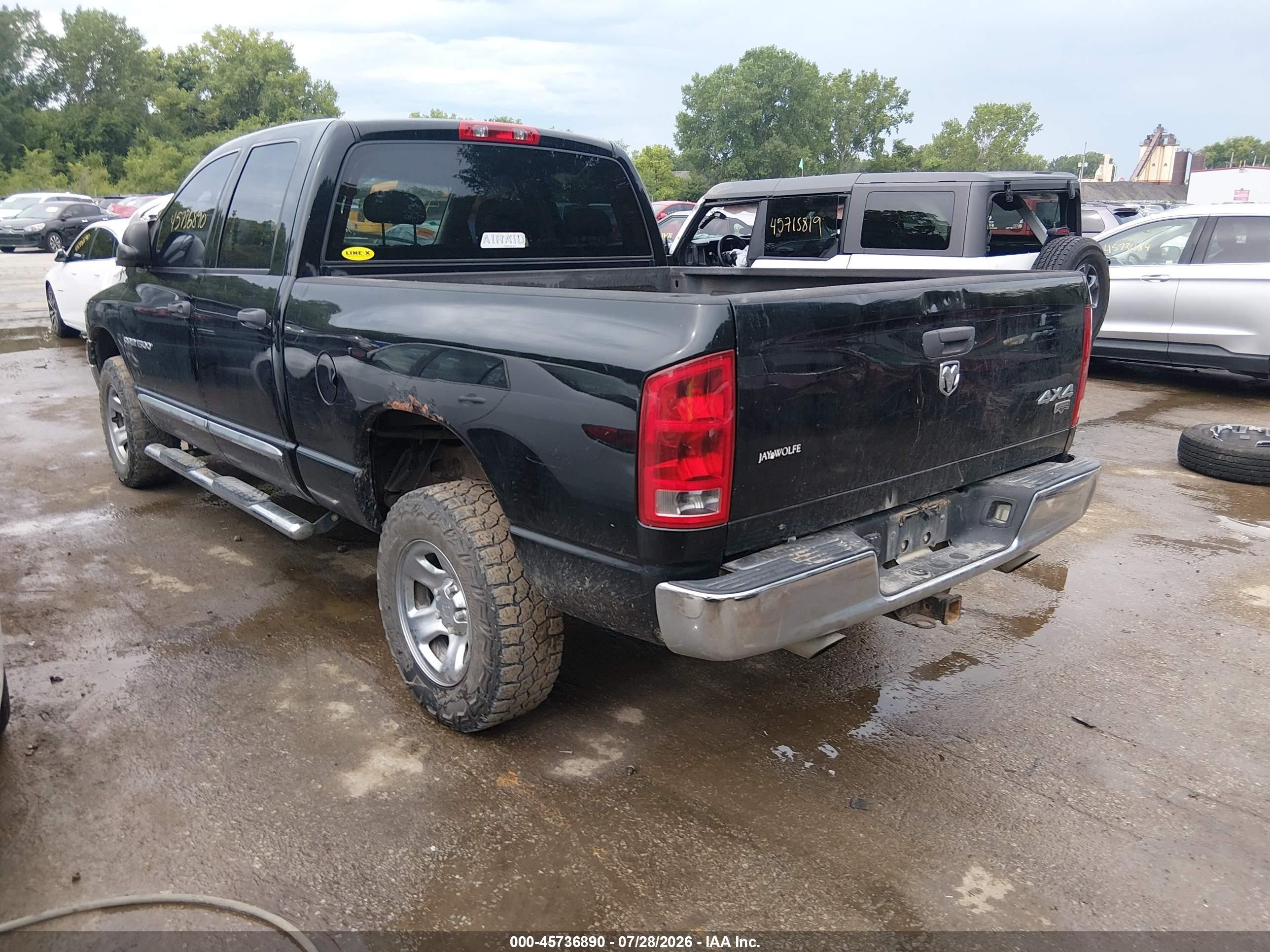 2005 Dodge Ram 1500 Slt/laramie Черный vin: 1D7HU18D75J610232