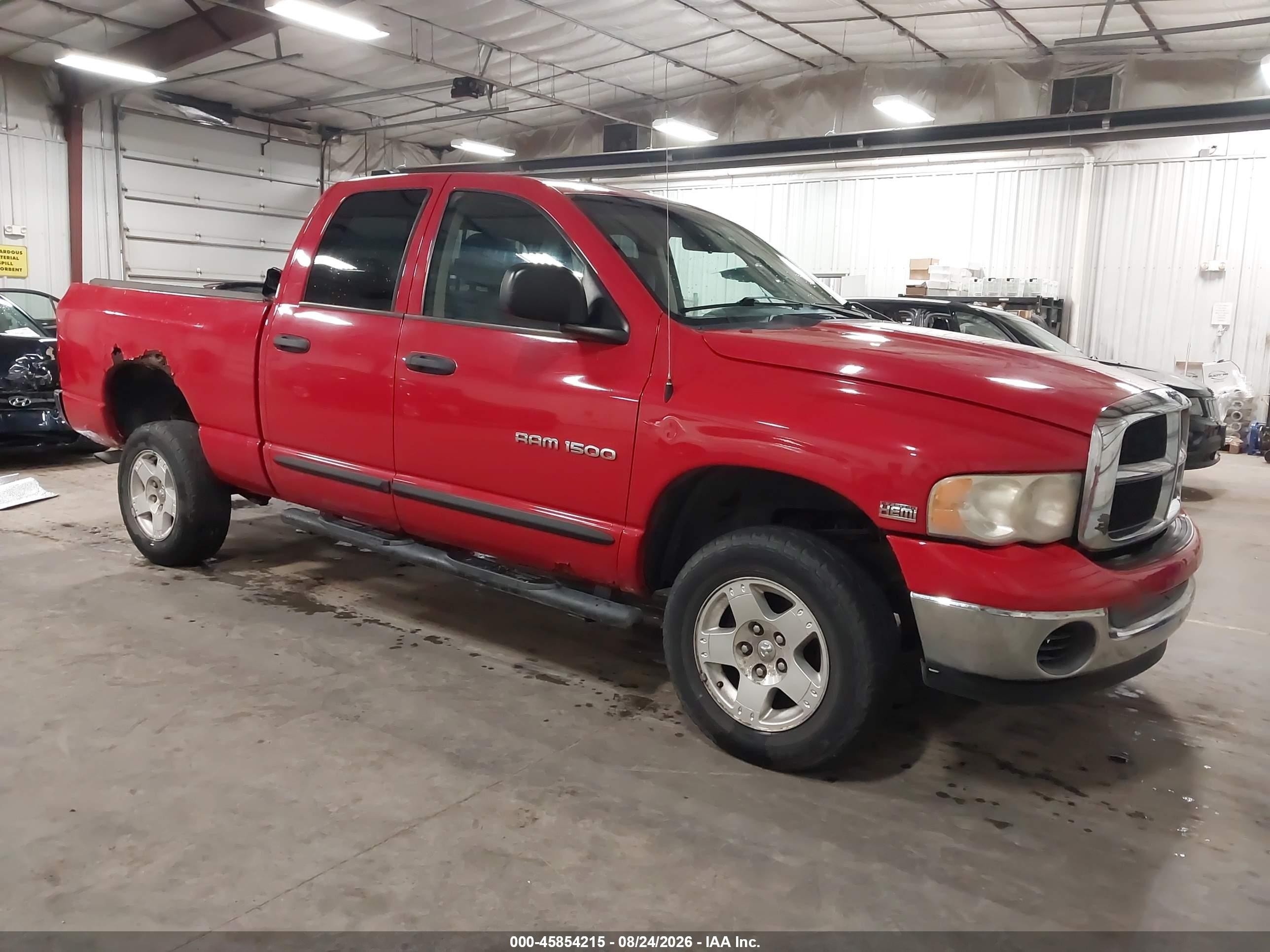 2005 Dodge Ram 1500 Slt/laramie Red vin: 1D7HU18D75S260031