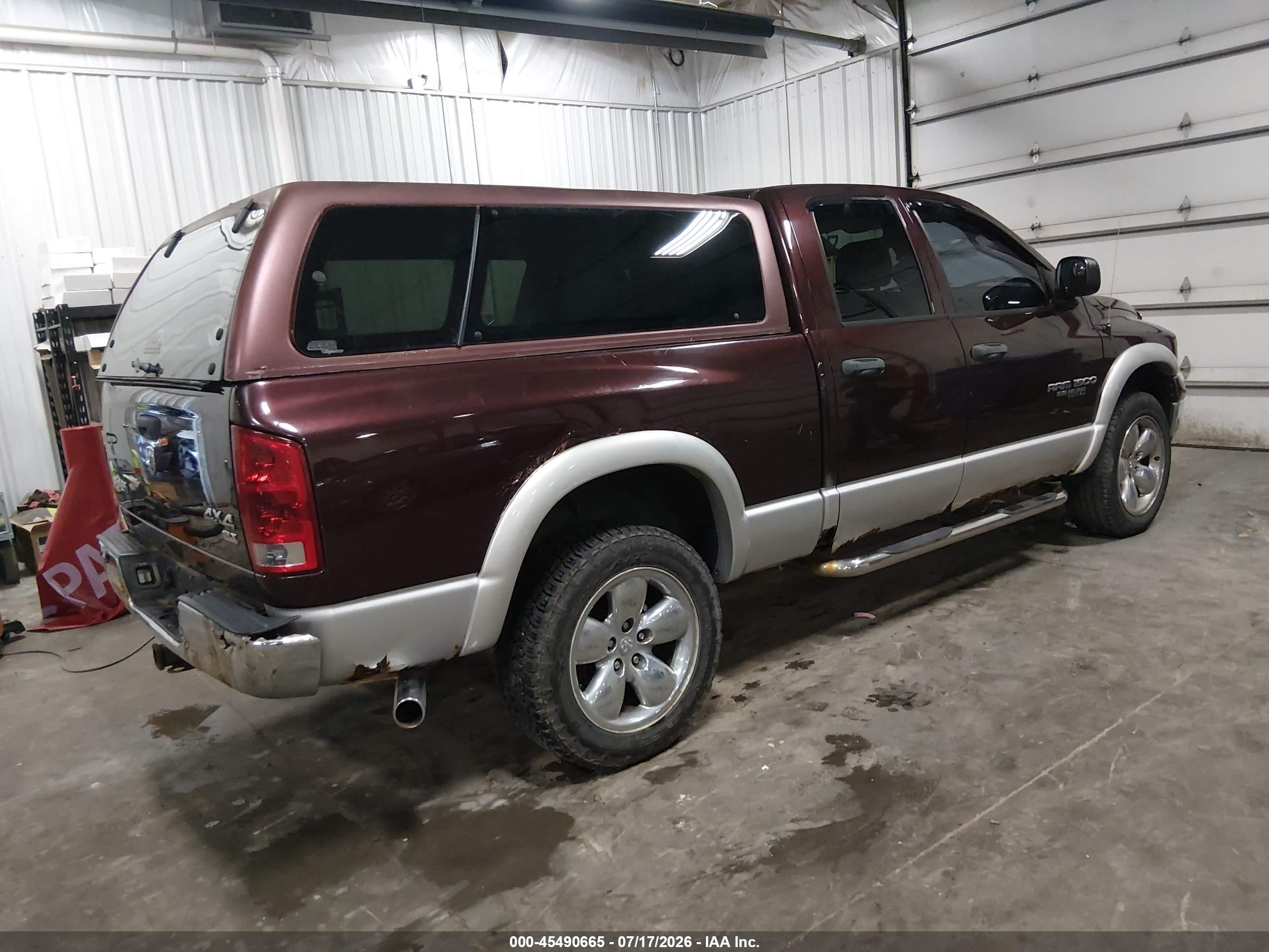 2005 Dodge Ram 1500 Slt/laramie Maroon vin: 1D7HU18D75S340848