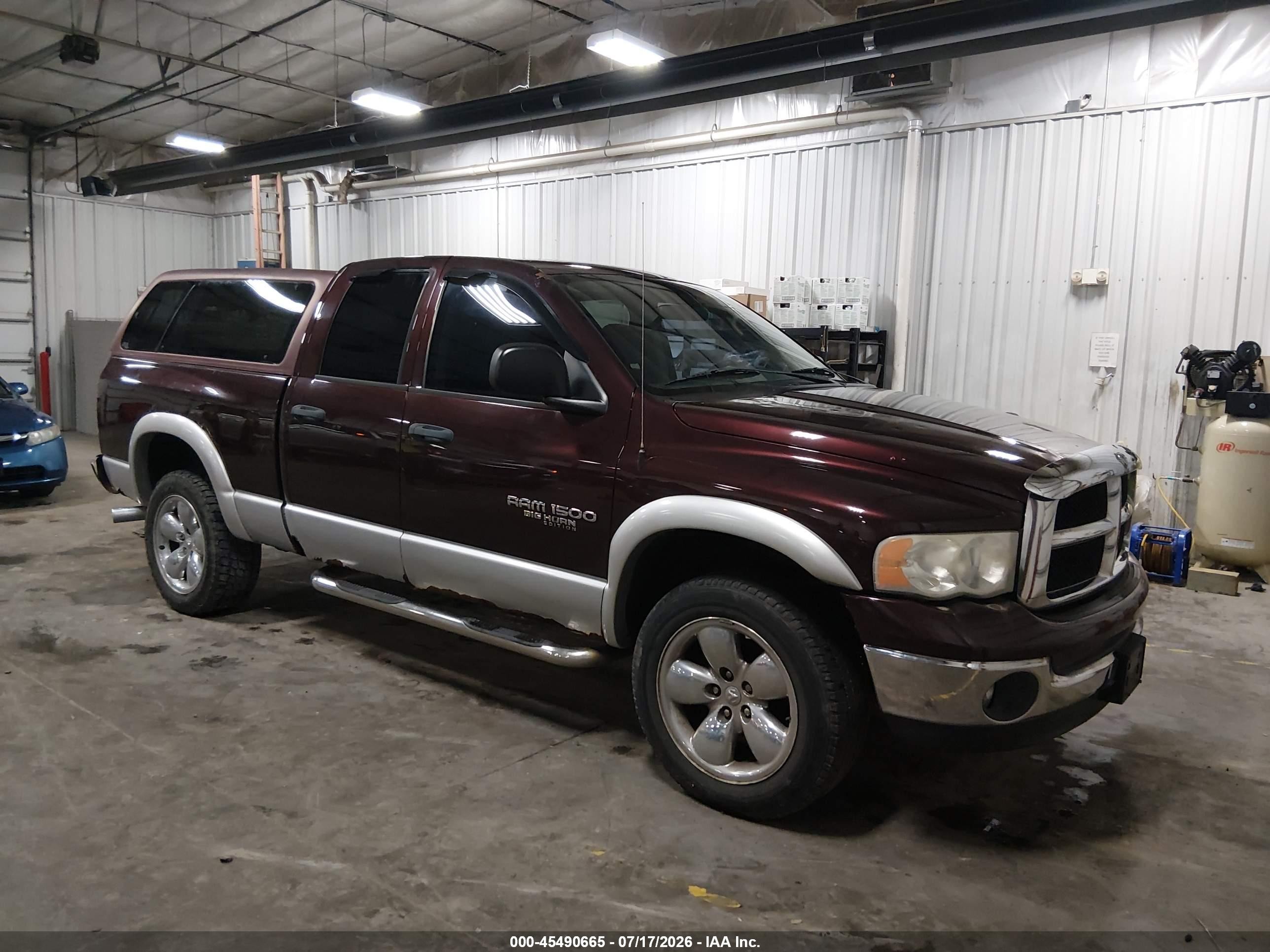2005 Dodge Ram 1500 Slt/laramie Maroon vin: 1D7HU18D75S340848