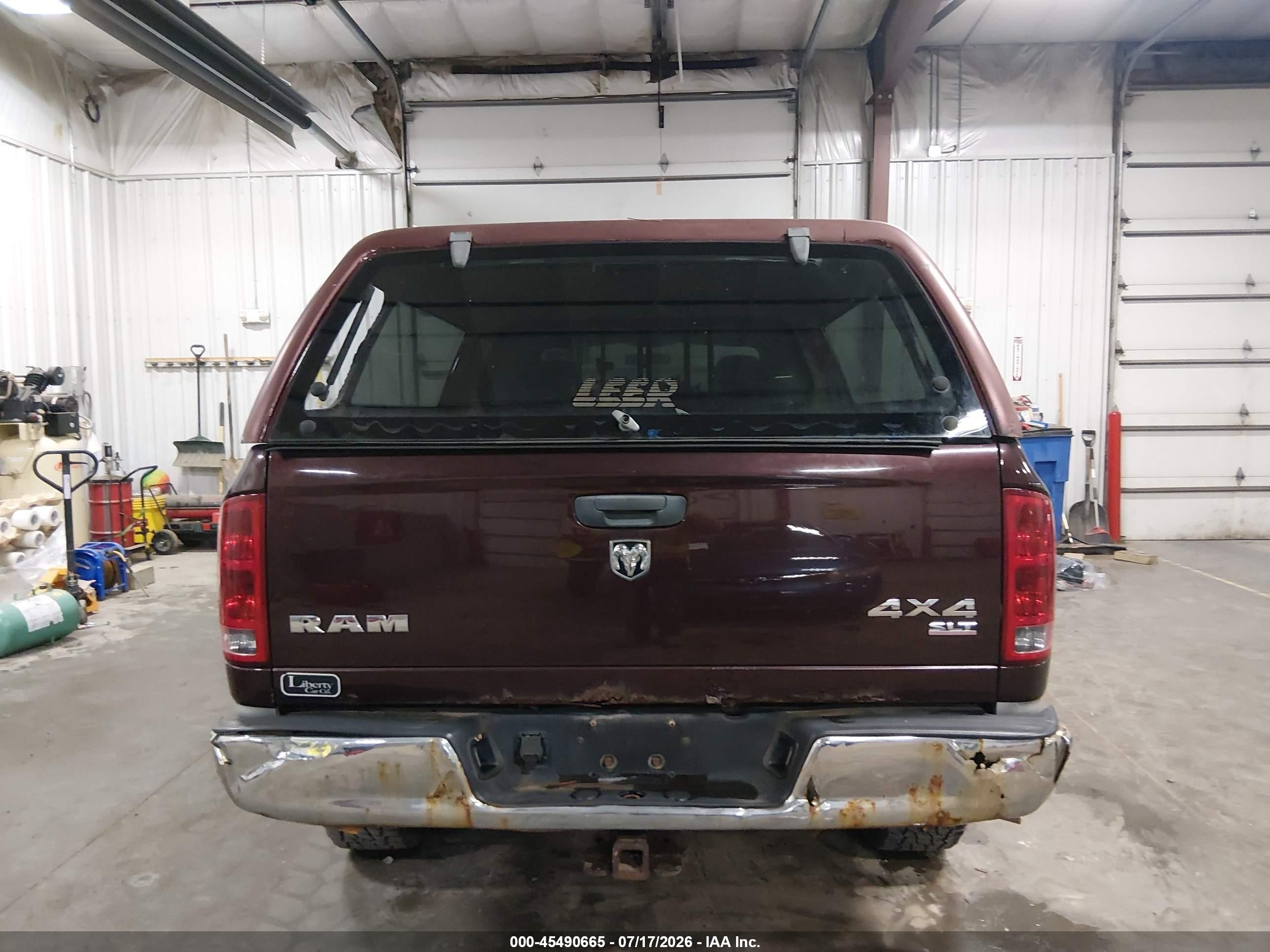 2005 Dodge Ram 1500 Slt/laramie Maroon vin: 1D7HU18D75S340848