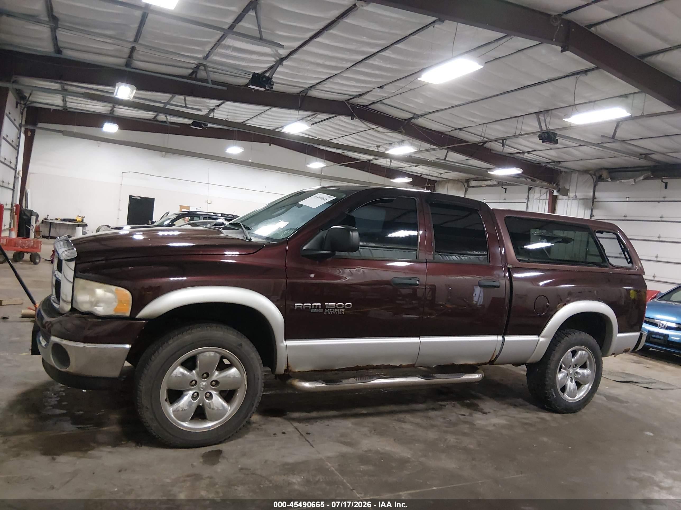 2005 Dodge Ram 1500 Slt/laramie Maroon vin: 1D7HU18D75S340848