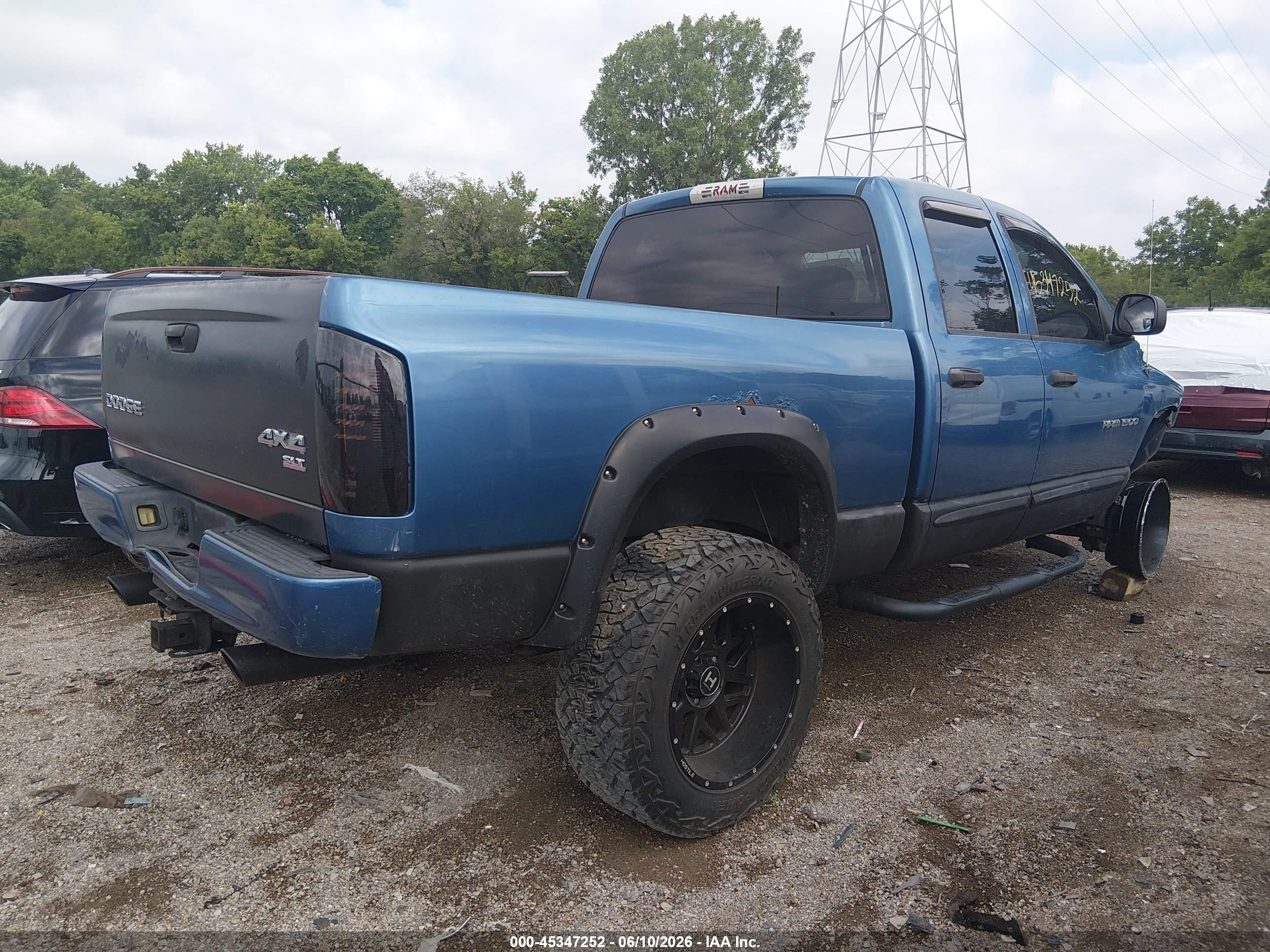 2004 Dodge Ram 1500 Slt/laramie Blue vin: 1D7HU18D84J176241