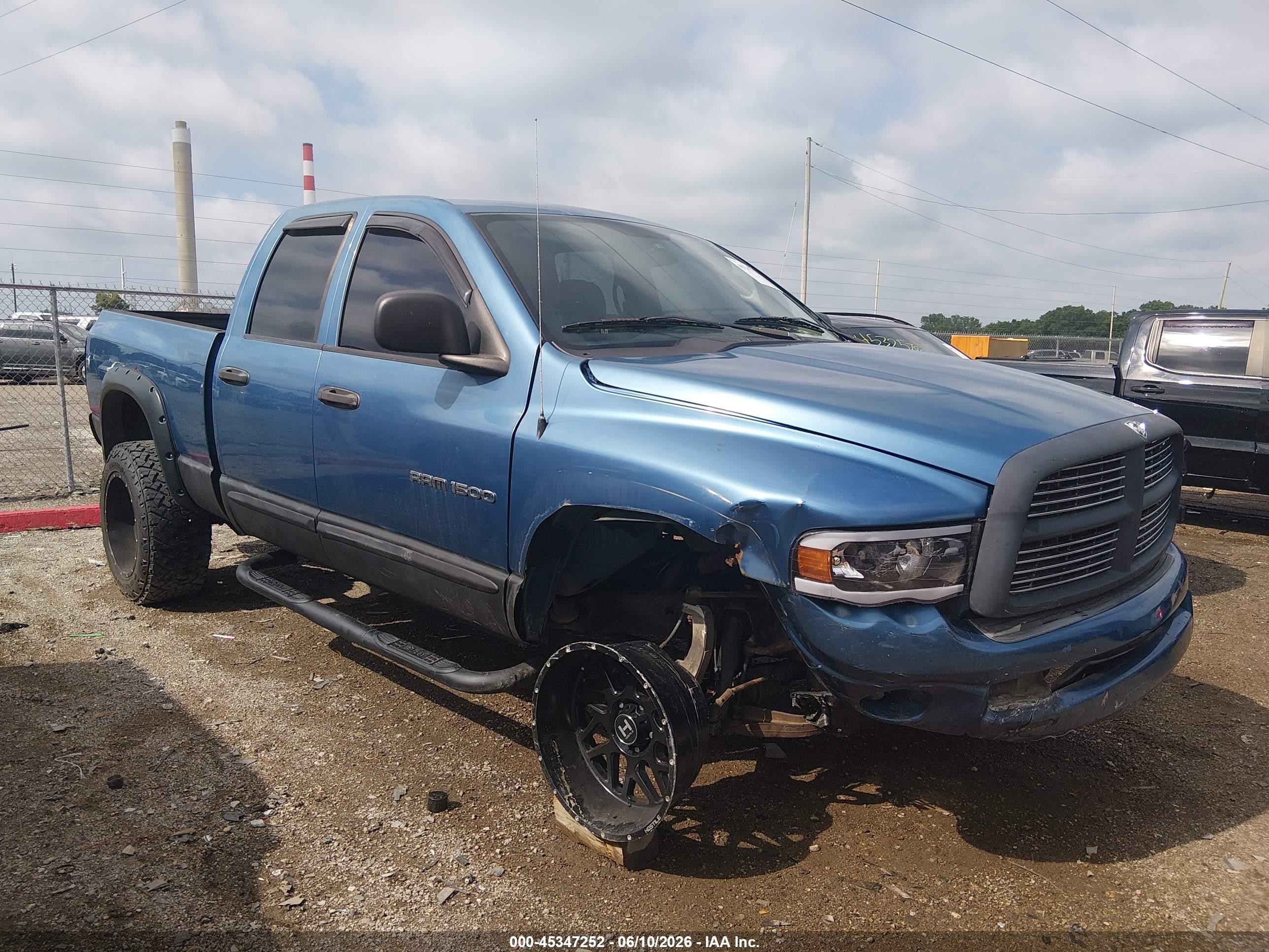 2004 Dodge Ram 1500 Slt/laramie Blue vin: 1D7HU18D84J176241