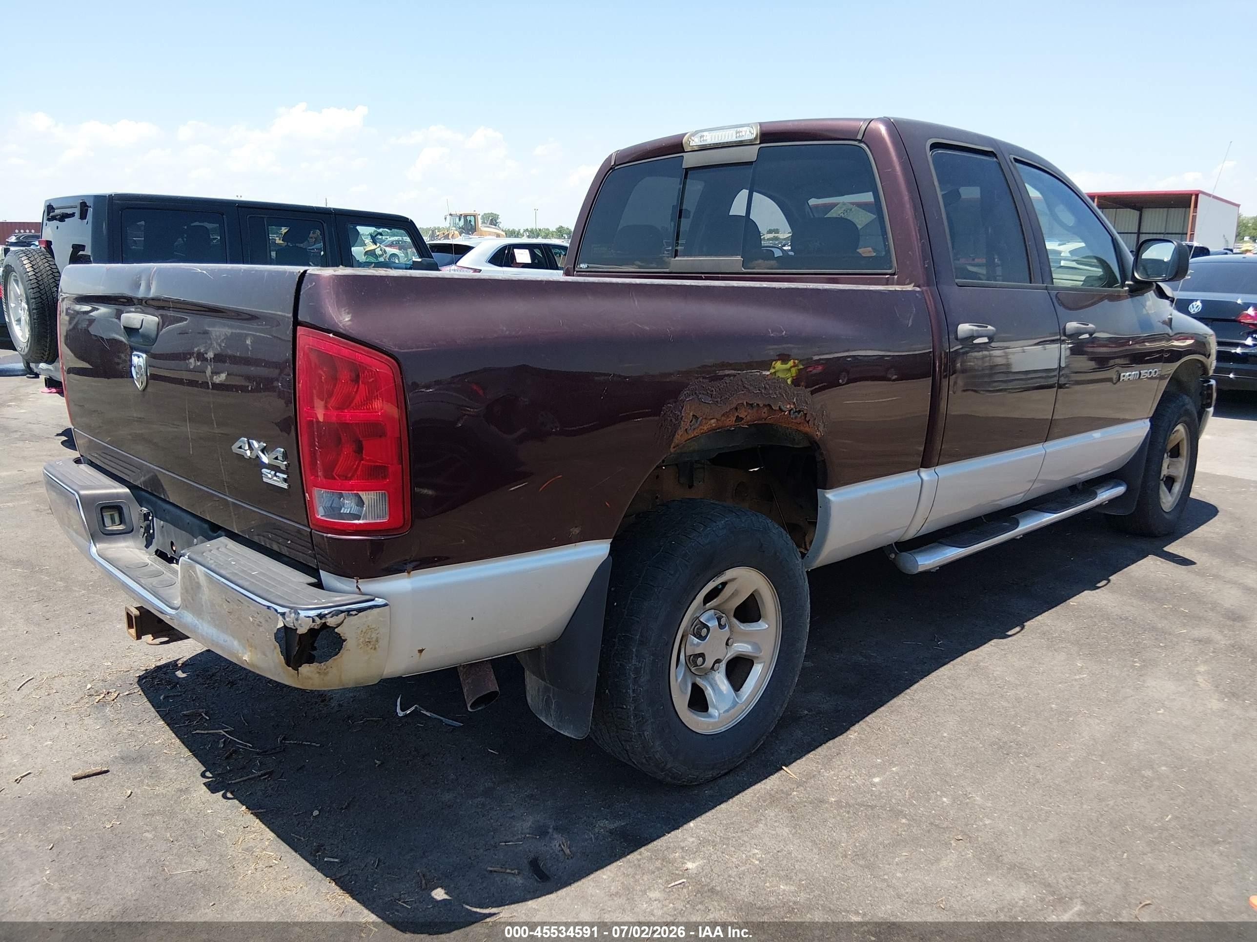 2005 Dodge Ram 1500 Slt/laramie Maroon vin: 1D7HU18D85S211629