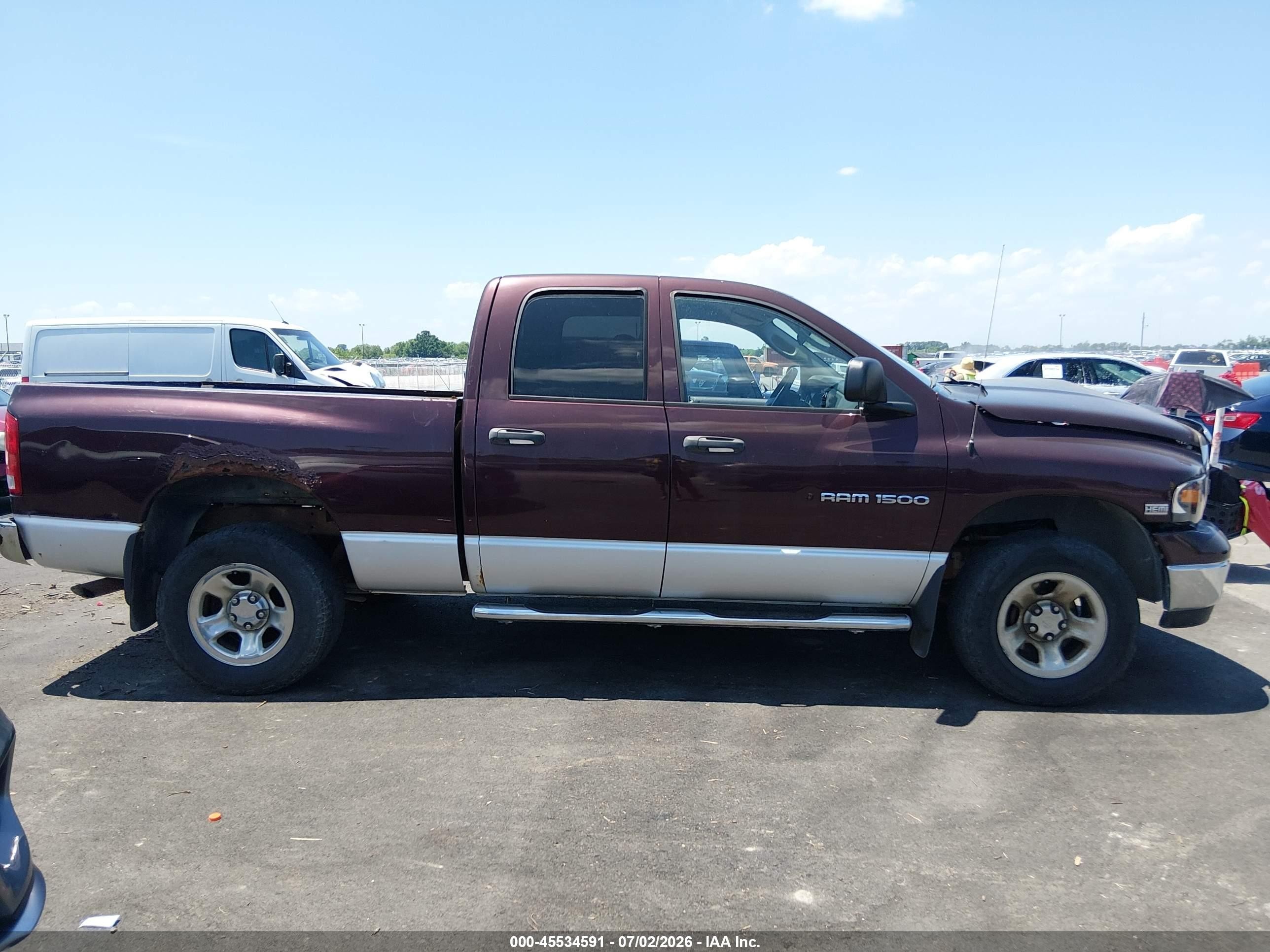2005 Dodge Ram 1500 Slt/laramie Maroon vin: 1D7HU18D85S211629