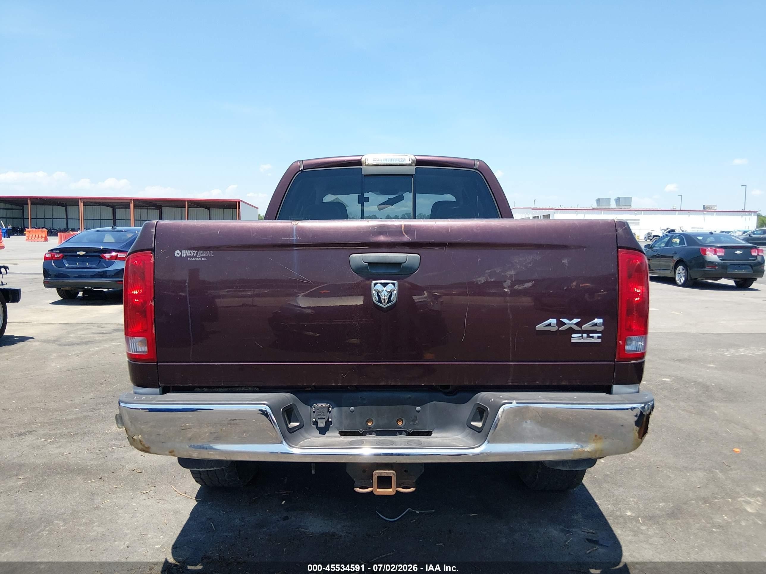 2005 Dodge Ram 1500 Slt/laramie Maroon vin: 1D7HU18D85S211629