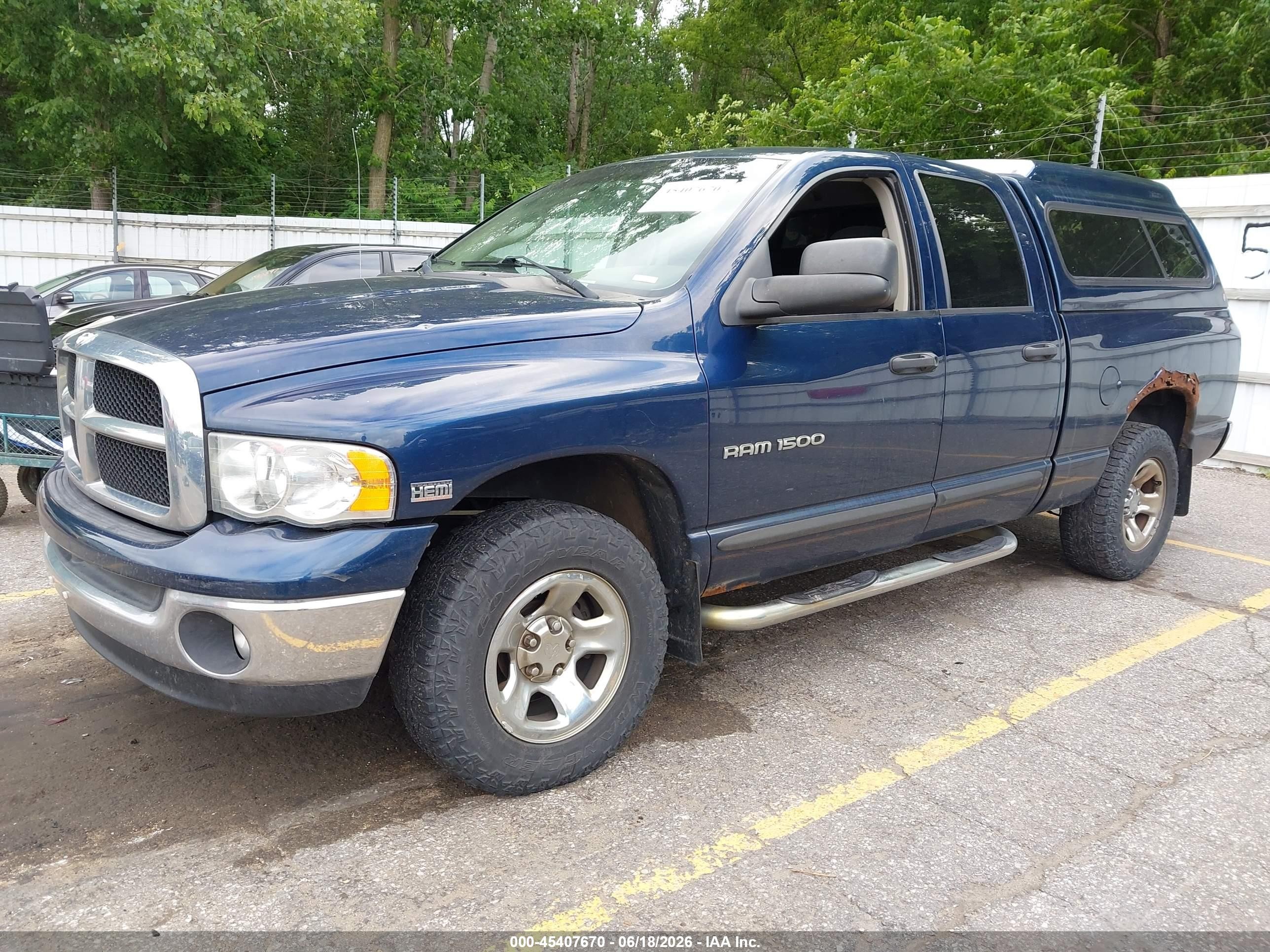 2004 Dodge Ram 1500 Slt/laramie Синий vin: 1D7HU18D94S598643