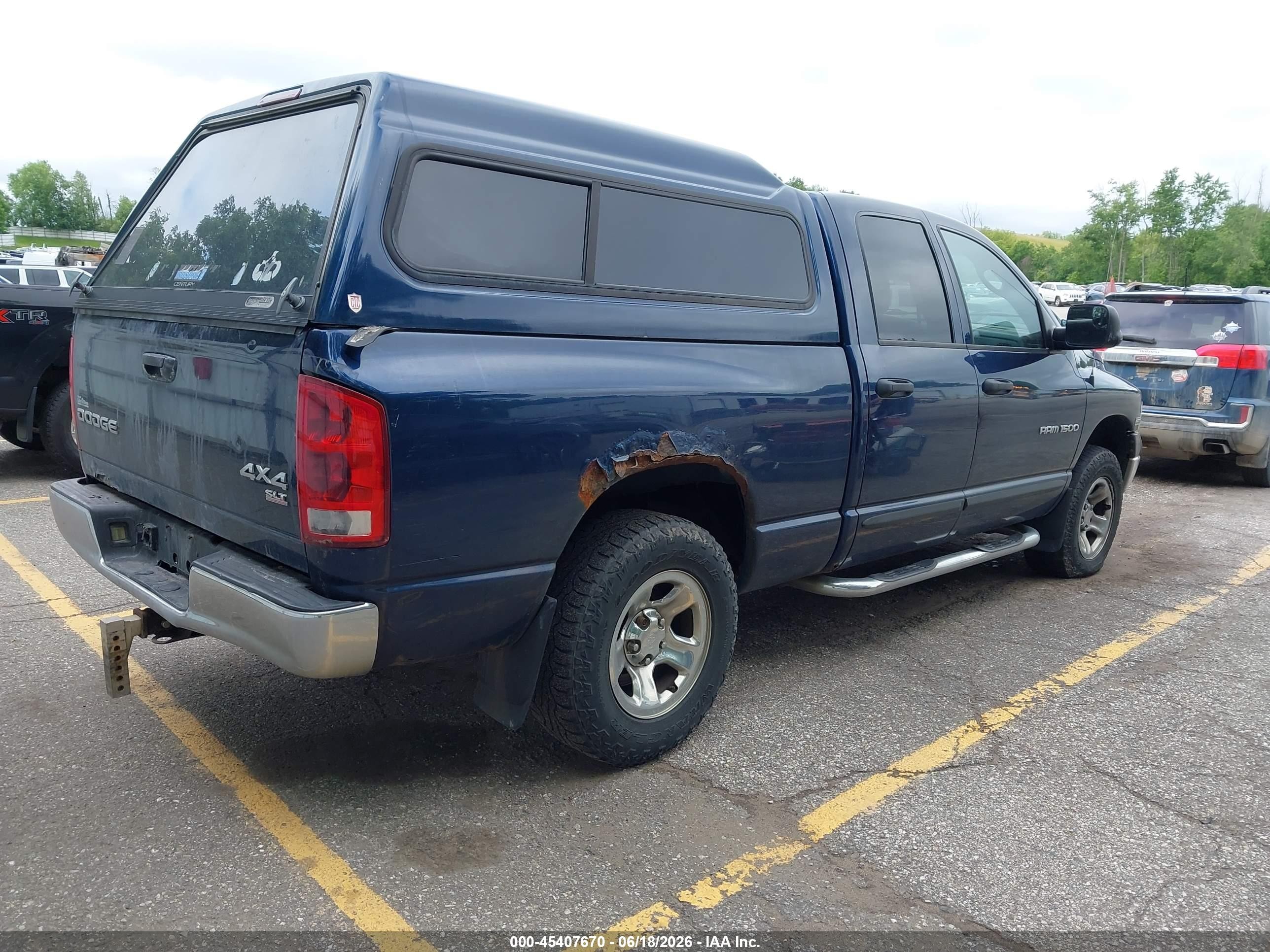 2004 Dodge Ram 1500 Slt/laramie Синий vin: 1D7HU18D94S598643