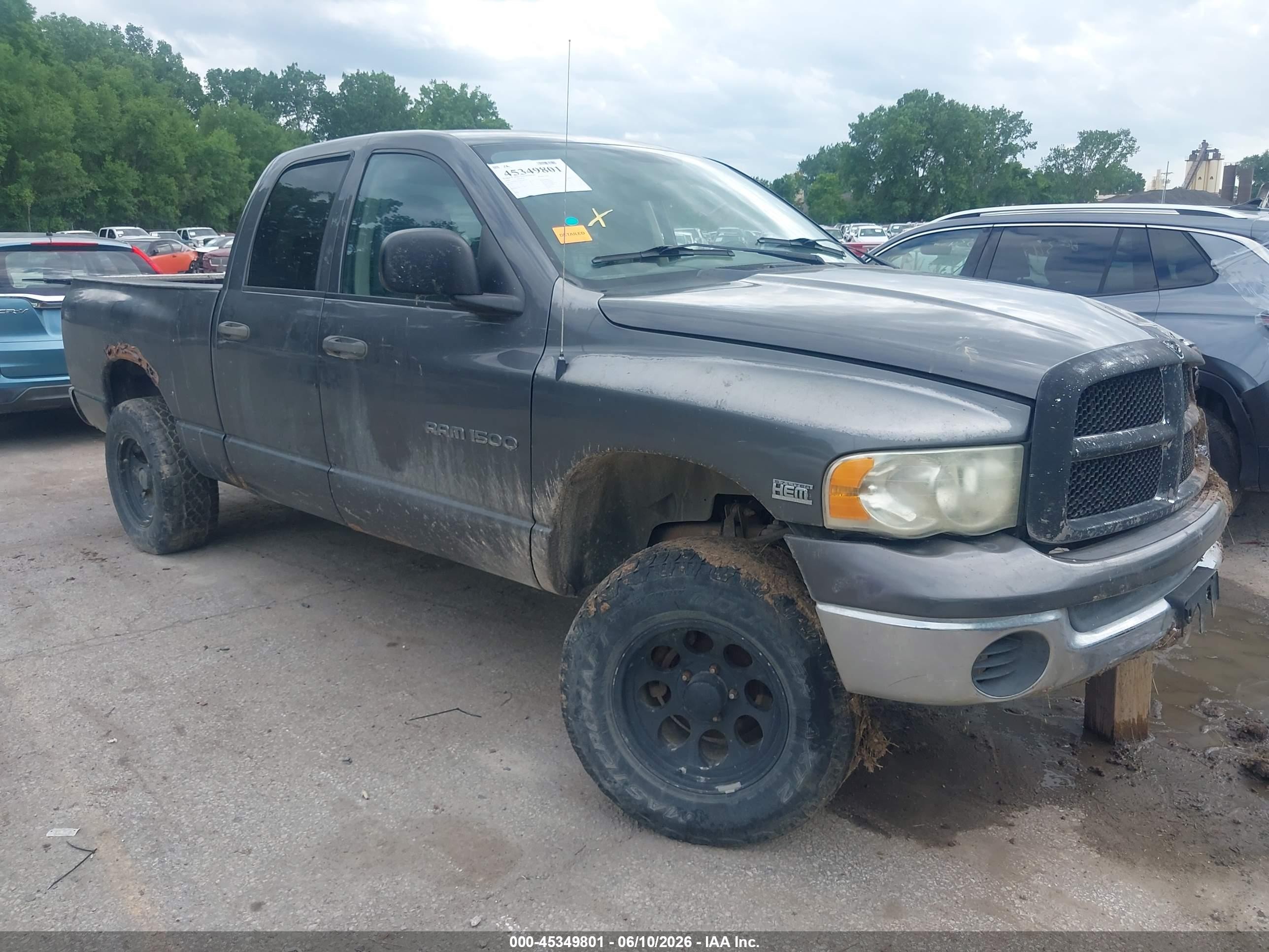 2004 Dodge Ram 1500 Slt/laramie Gray vin: 1D7HU18D94S760769