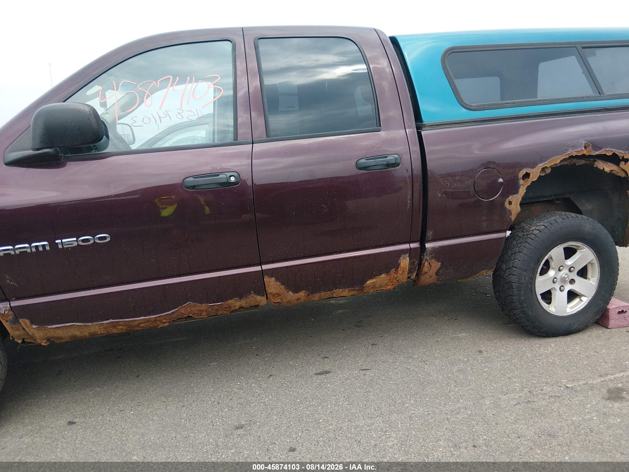 2005 Dodge Ram 1500 Slt/laramie Purple vin: 1D7HU18D95S321671