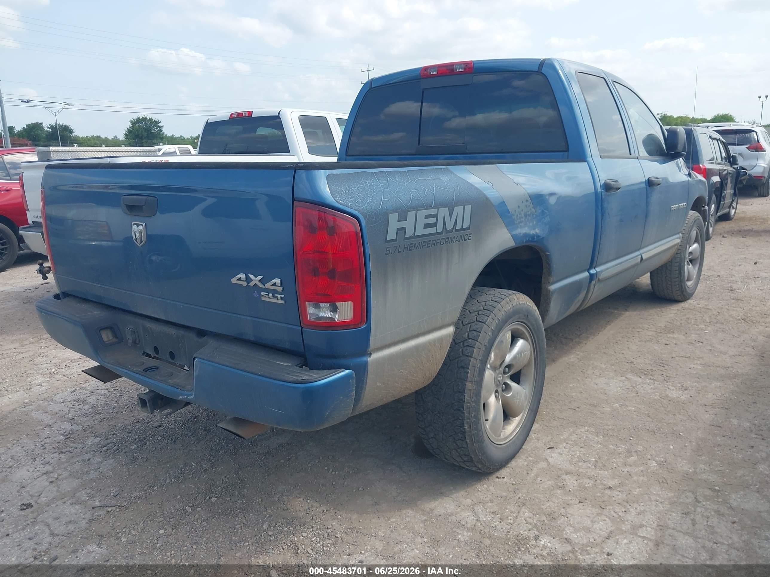 2005 Dodge Ram 1500 Slt/laramie Синий vin: 1D7HU18D95S337126