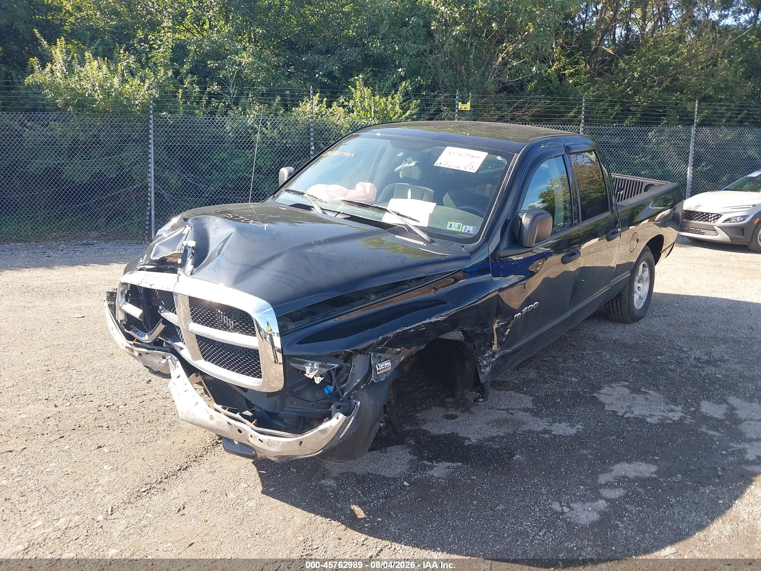 2004 Dodge Ram 1500 Slt/laramie Black vin: 1D7HU18DX4J229330