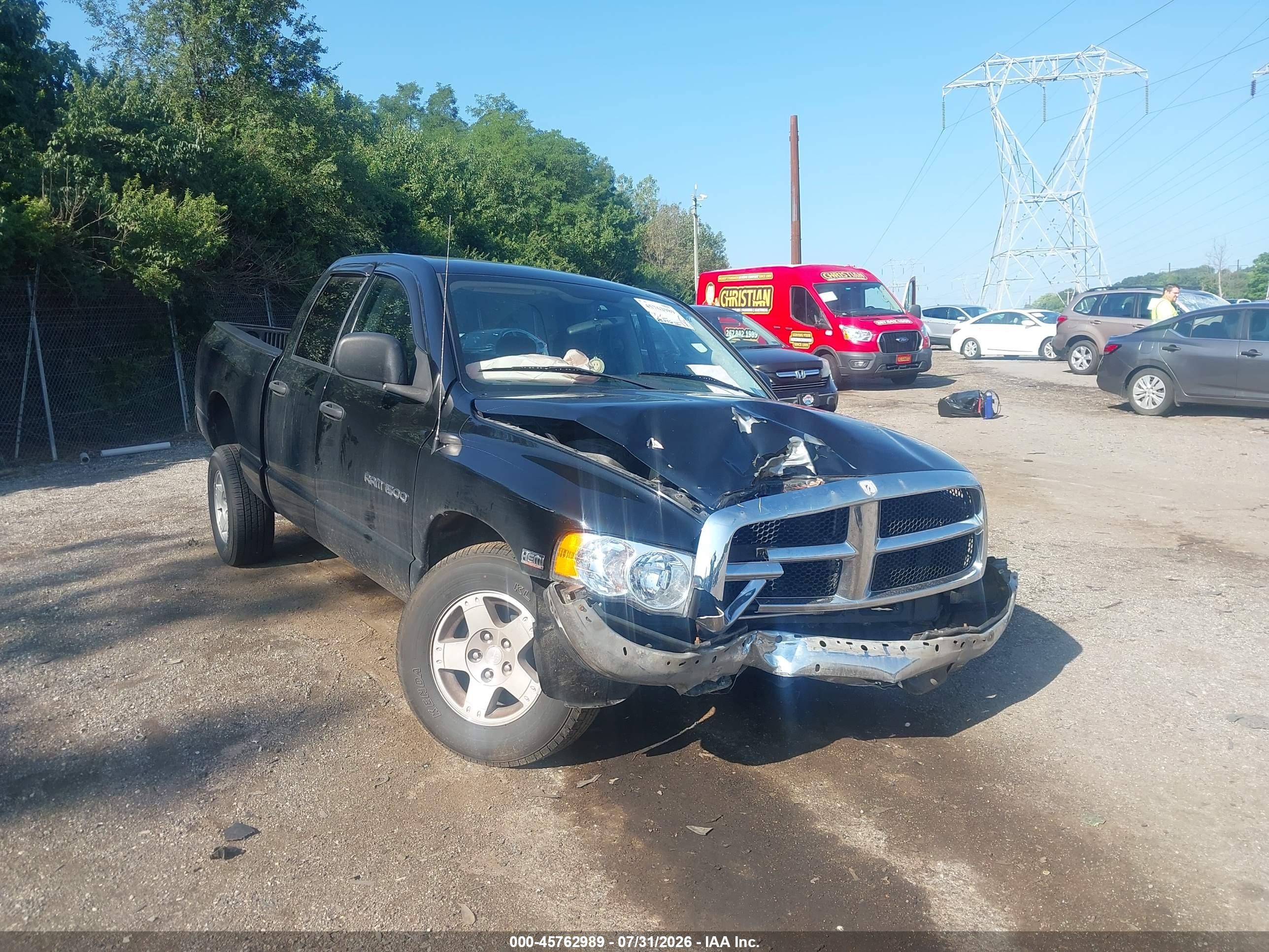 2004 Dodge Ram 1500 Slt/laramie Black vin: 1D7HU18DX4J229330
