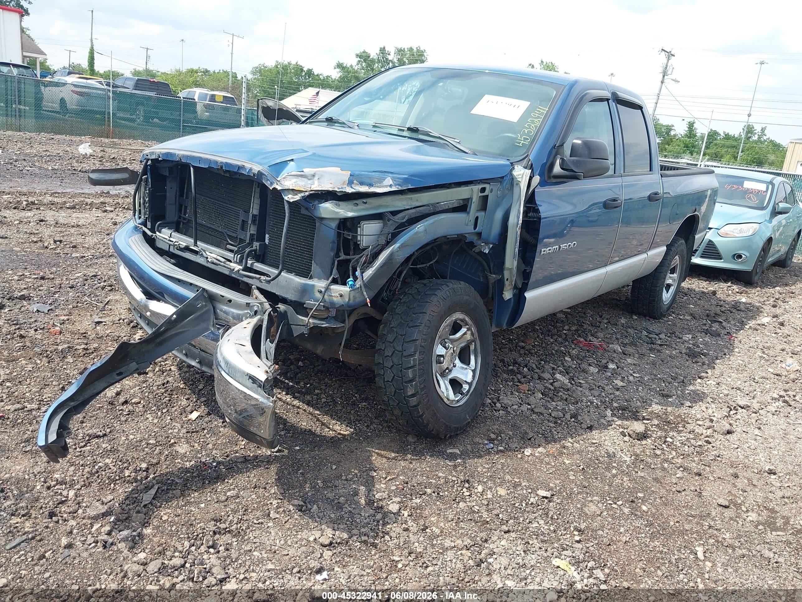 2004 Dodge Ram 1500 Slt/laramie Blue vin: 1D7HU18DX4S650877