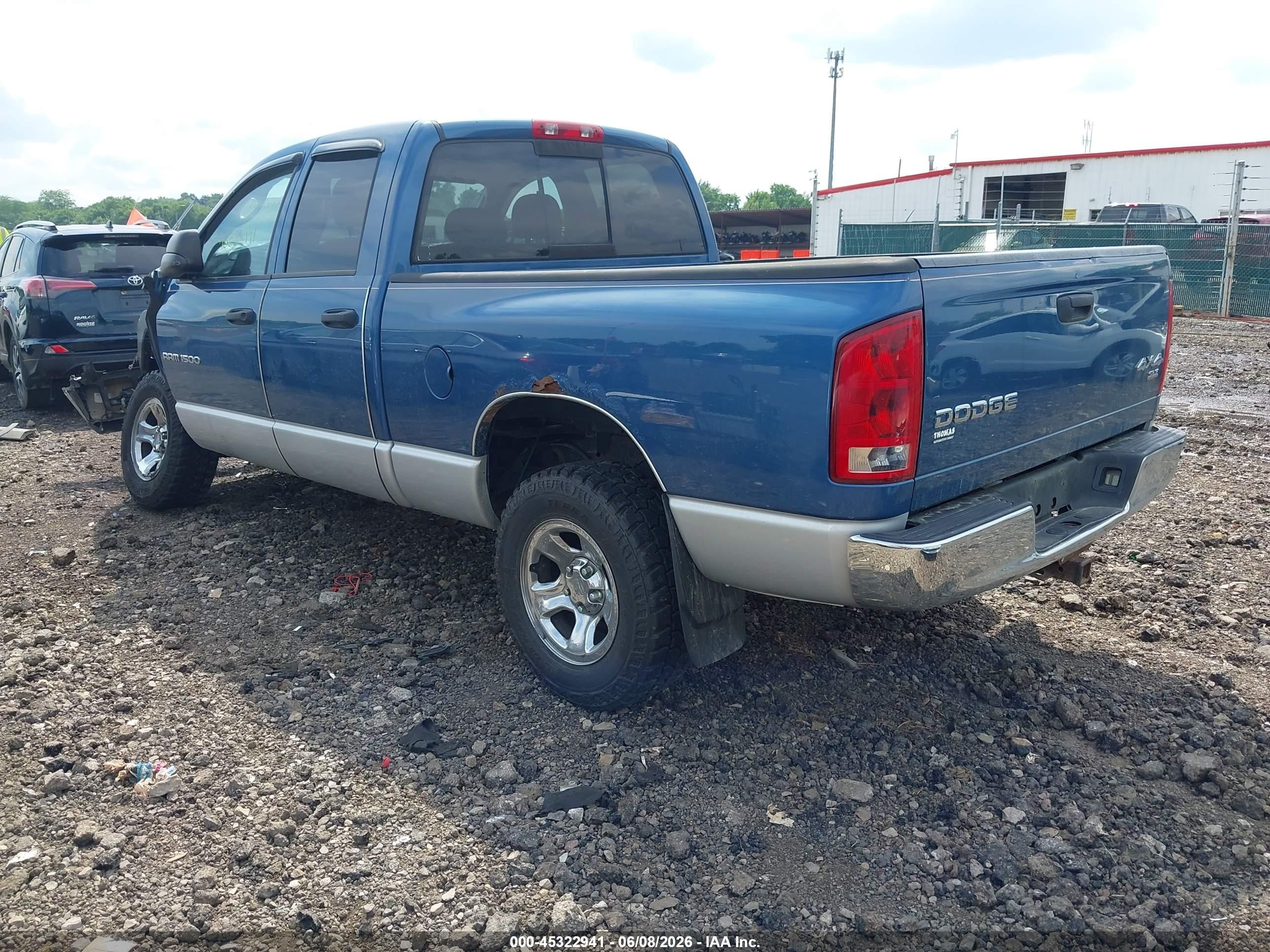 2004 Dodge Ram 1500 Slt/laramie Blue vin: 1D7HU18DX4S650877