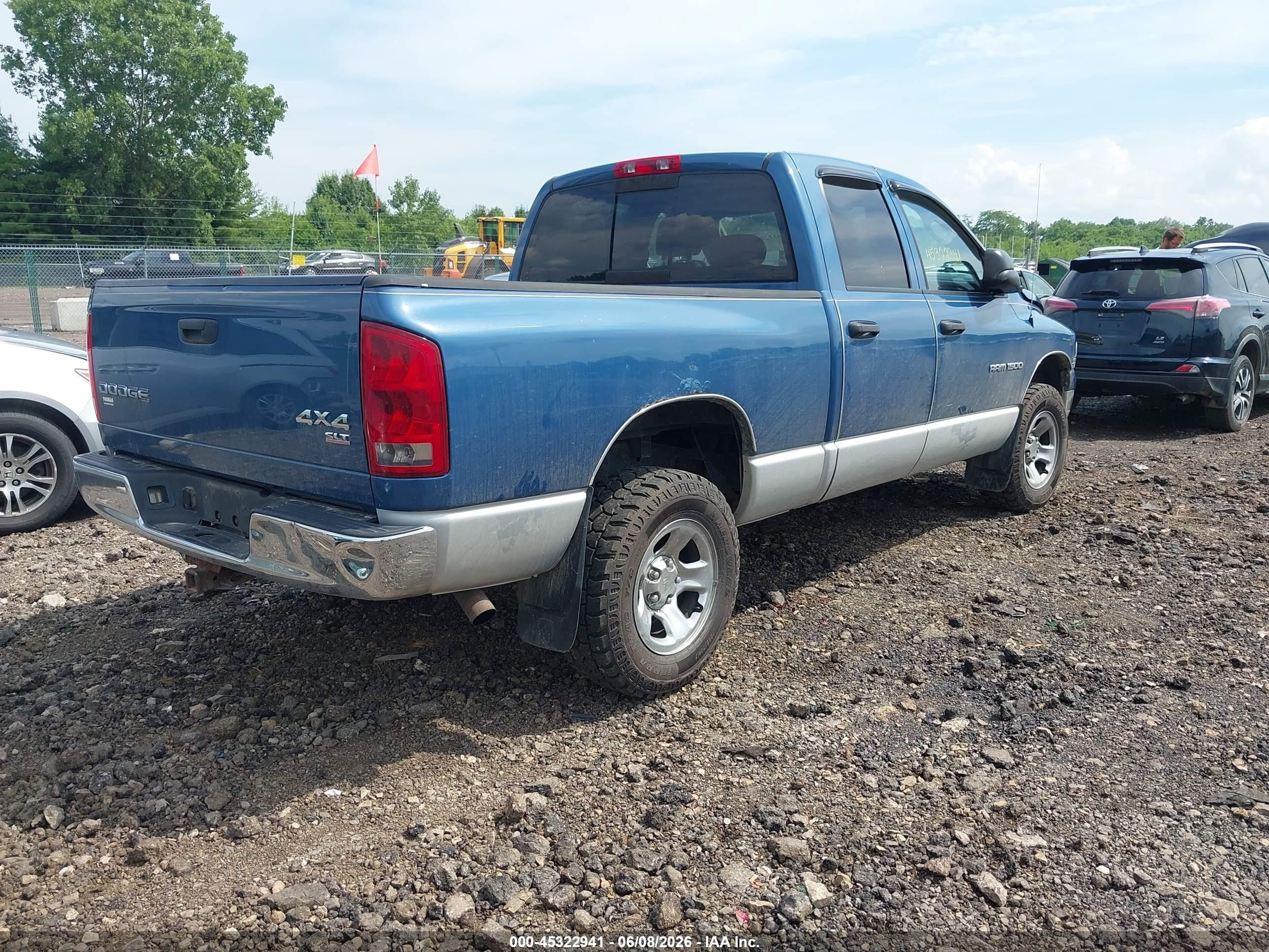 2004 Dodge Ram 1500 Slt/laramie Blue vin: 1D7HU18DX4S650877