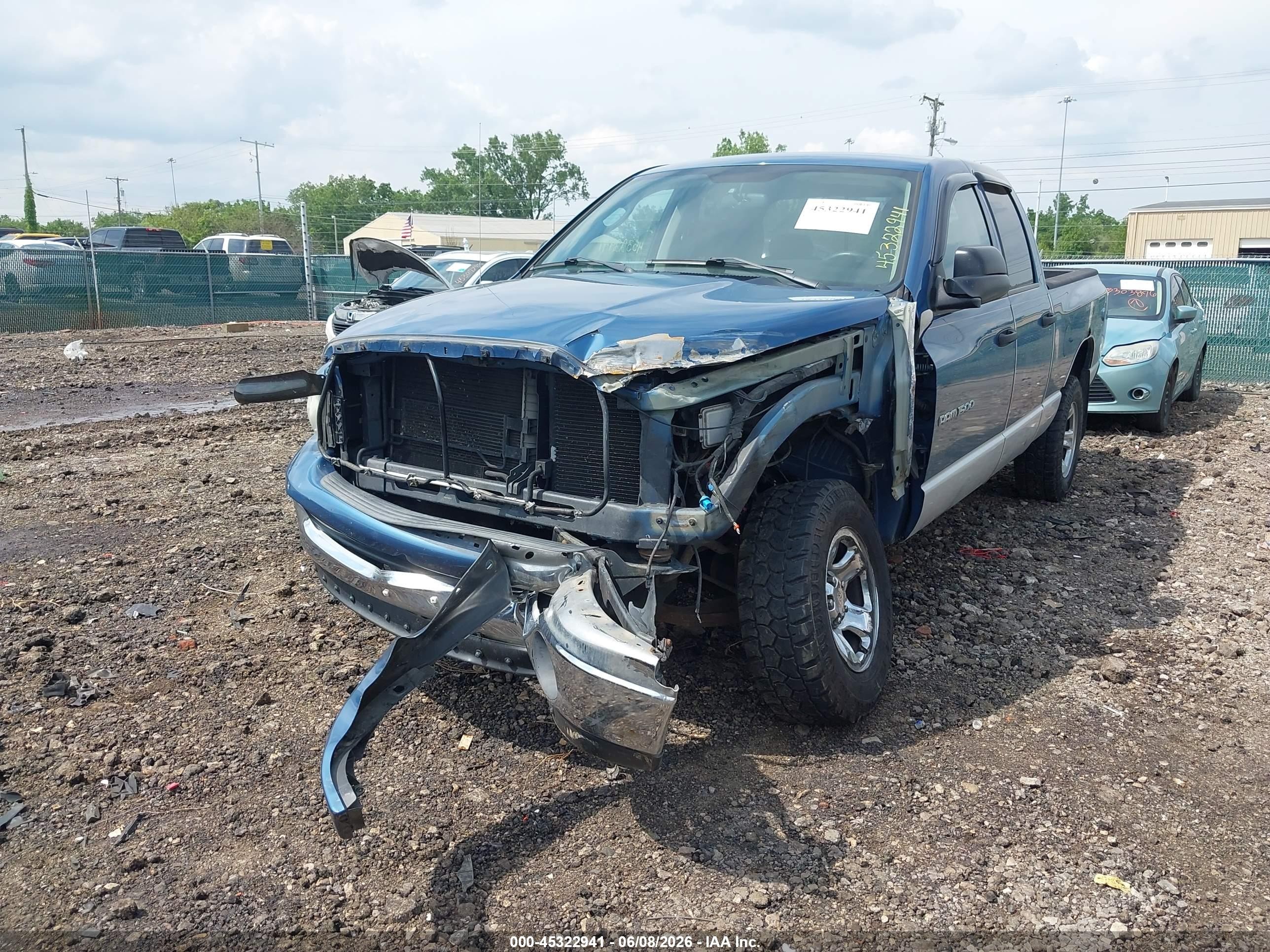 2004 Dodge Ram 1500 Slt/laramie Blue vin: 1D7HU18DX4S650877
