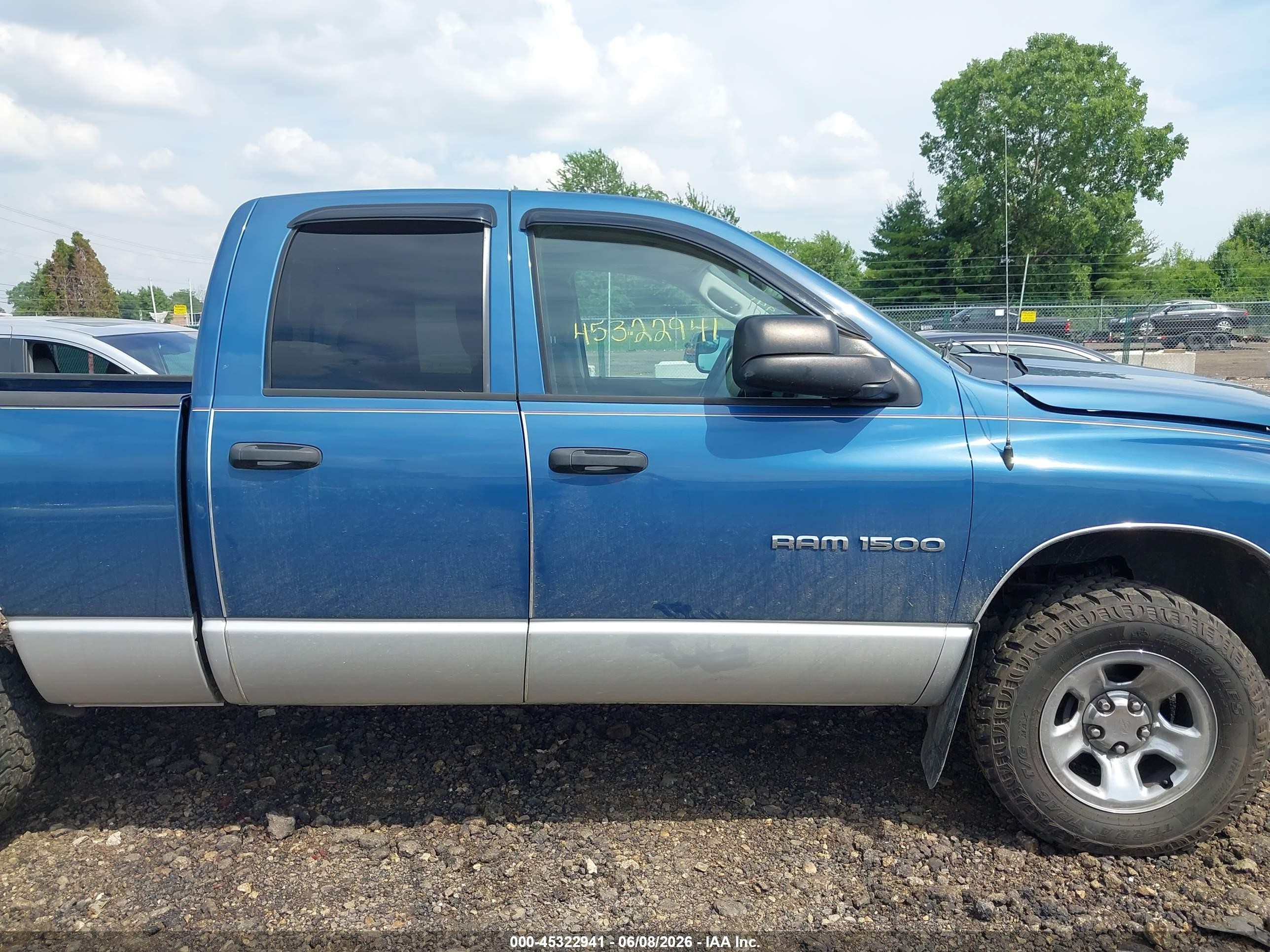 2004 Dodge Ram 1500 Slt/laramie Blue vin: 1D7HU18DX4S650877