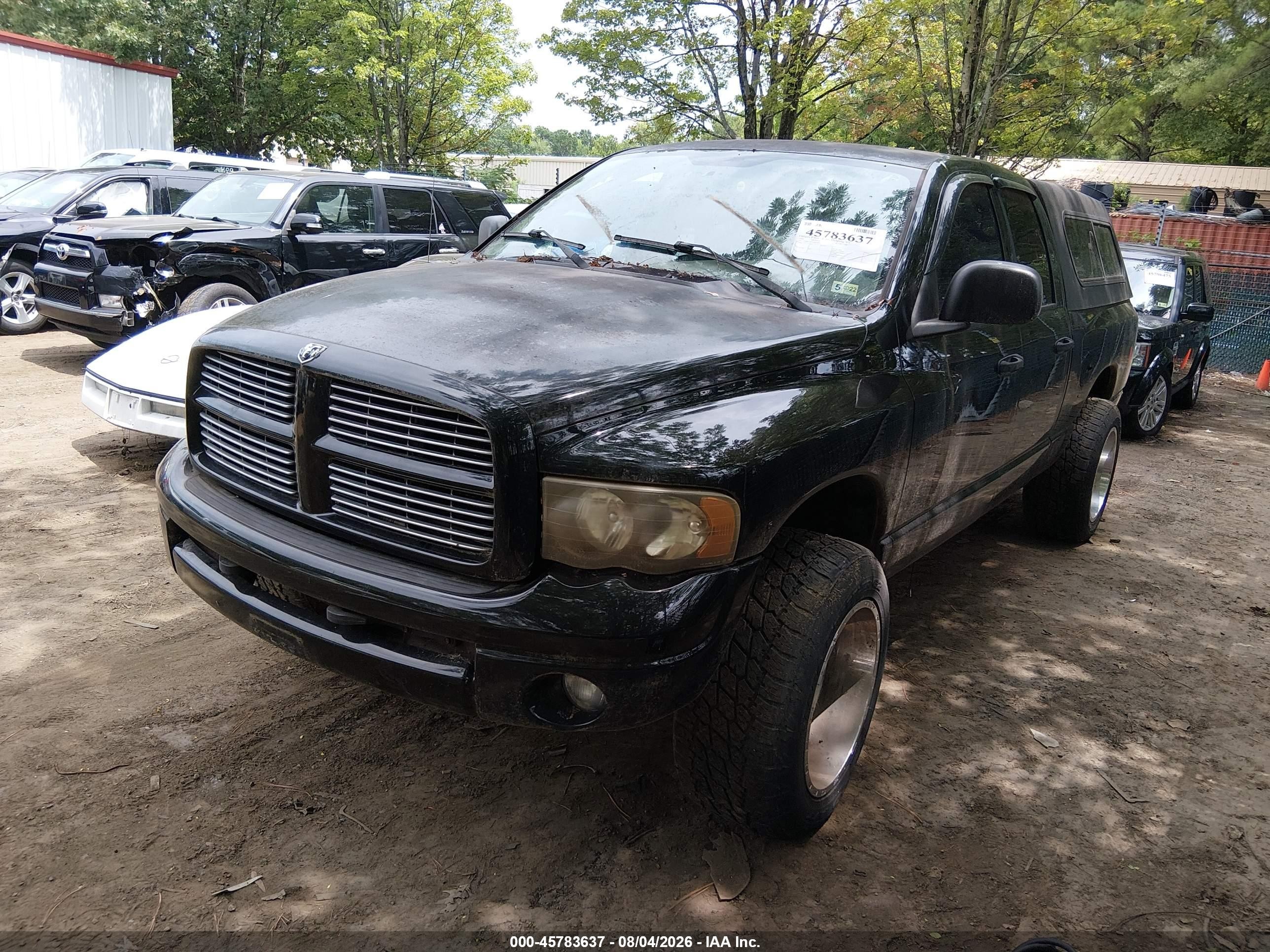 2004 Dodge Ram 1500 Slt/laramie Black vin: 1D7HU18DX4S678923