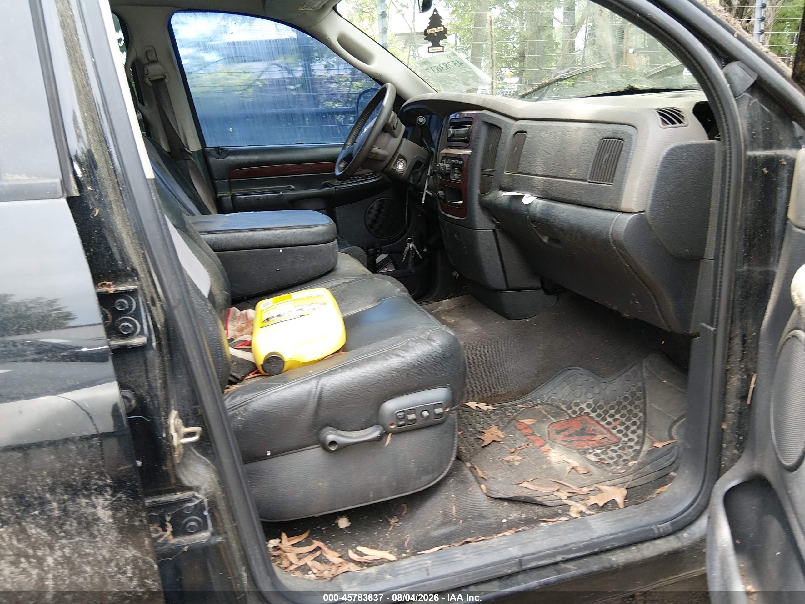 2004 Dodge Ram 1500 Slt/laramie Black vin: 1D7HU18DX4S678923