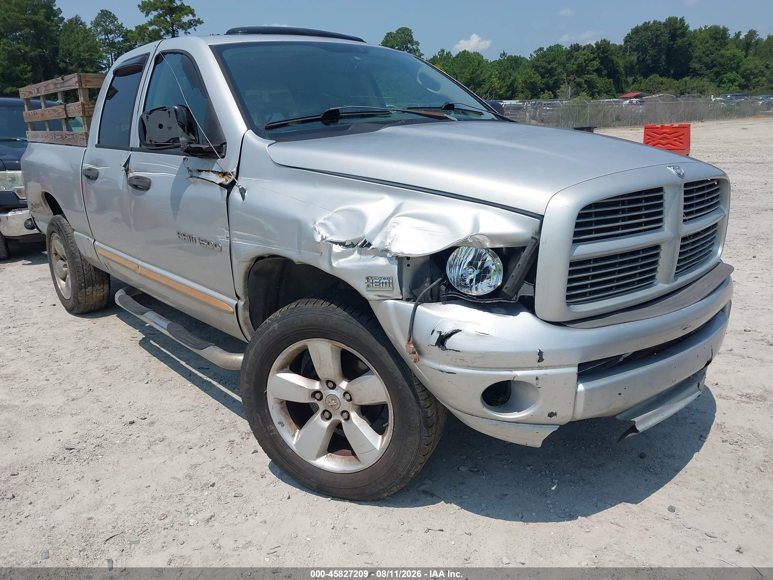 2005 Dodge Ram 1500 Slt/laramie Gray vin: 1D7HU18DX5S129756