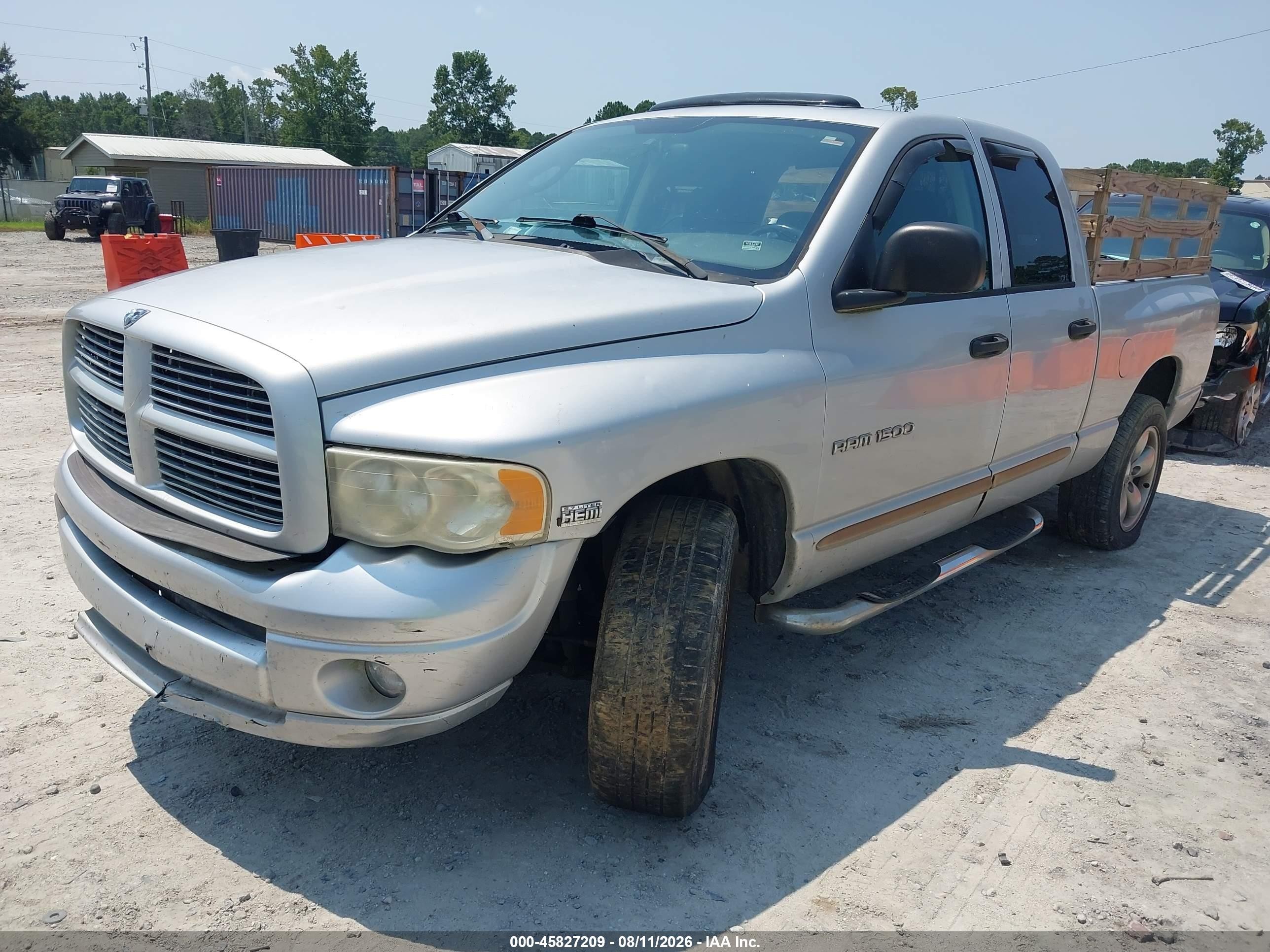 2005 Dodge Ram 1500 Slt/laramie Gray vin: 1D7HU18DX5S129756