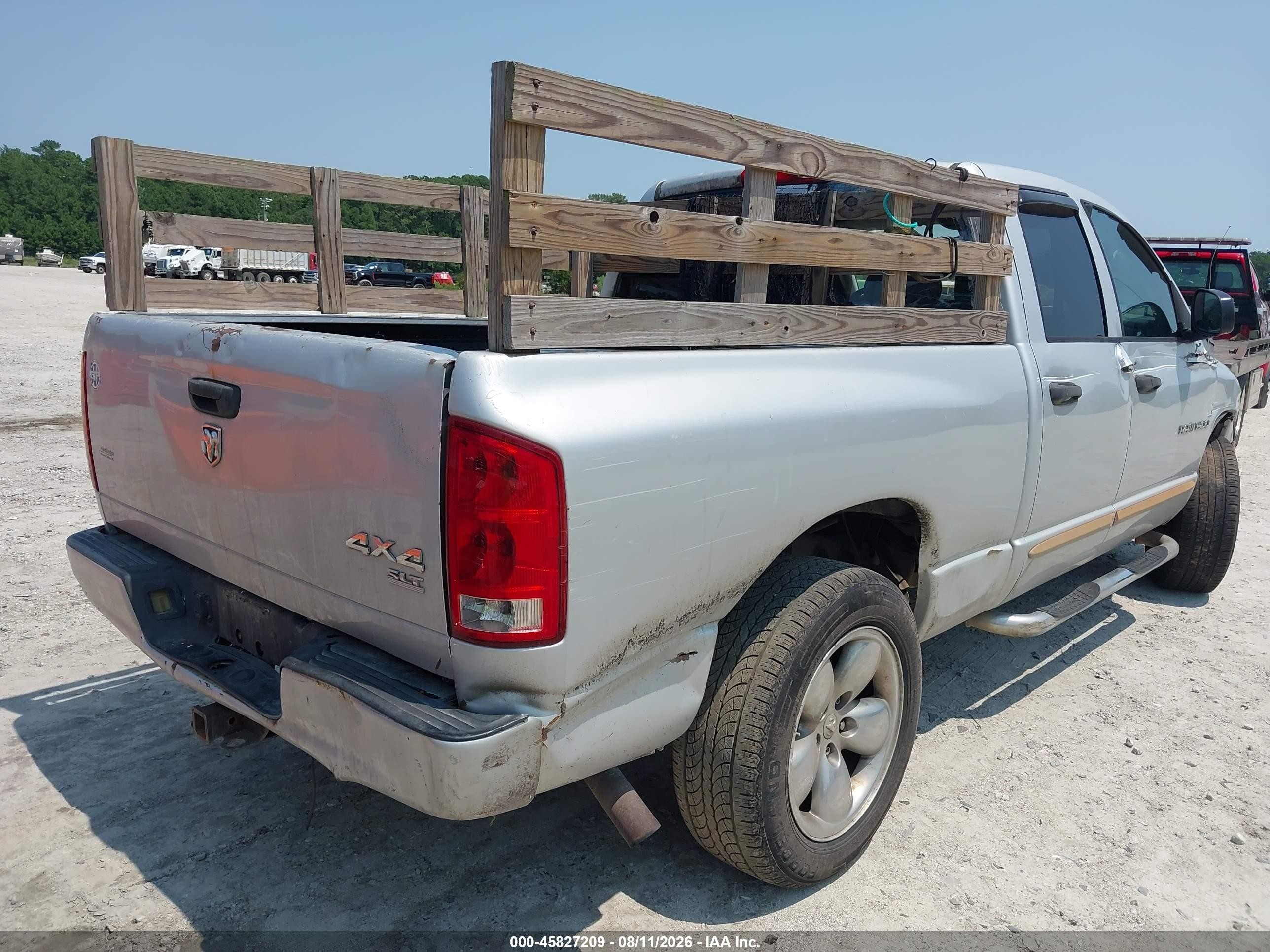 2005 Dodge Ram 1500 Slt/laramie Gray vin: 1D7HU18DX5S129756