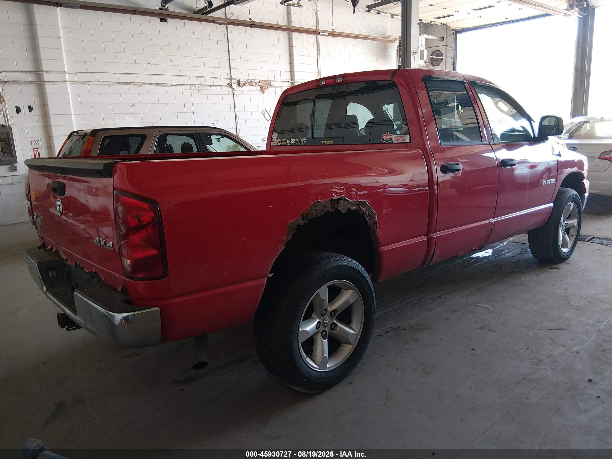 2008 Dodge Ram 1500 Slt Red vin: 1D7HU18N18S565893