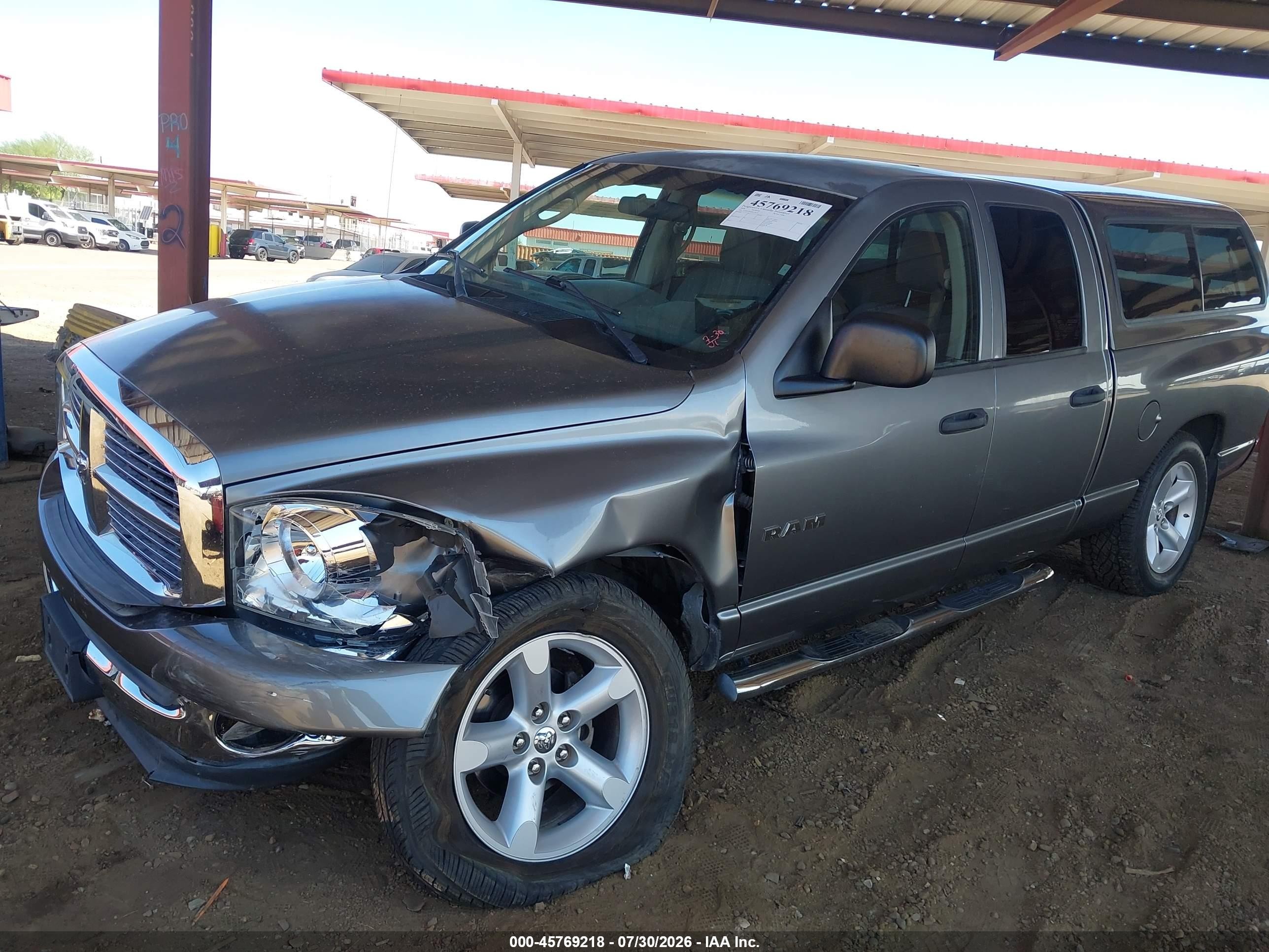 2008 Dodge Ram 1500 Slt Gray vin: 1D7HU18N28J136171