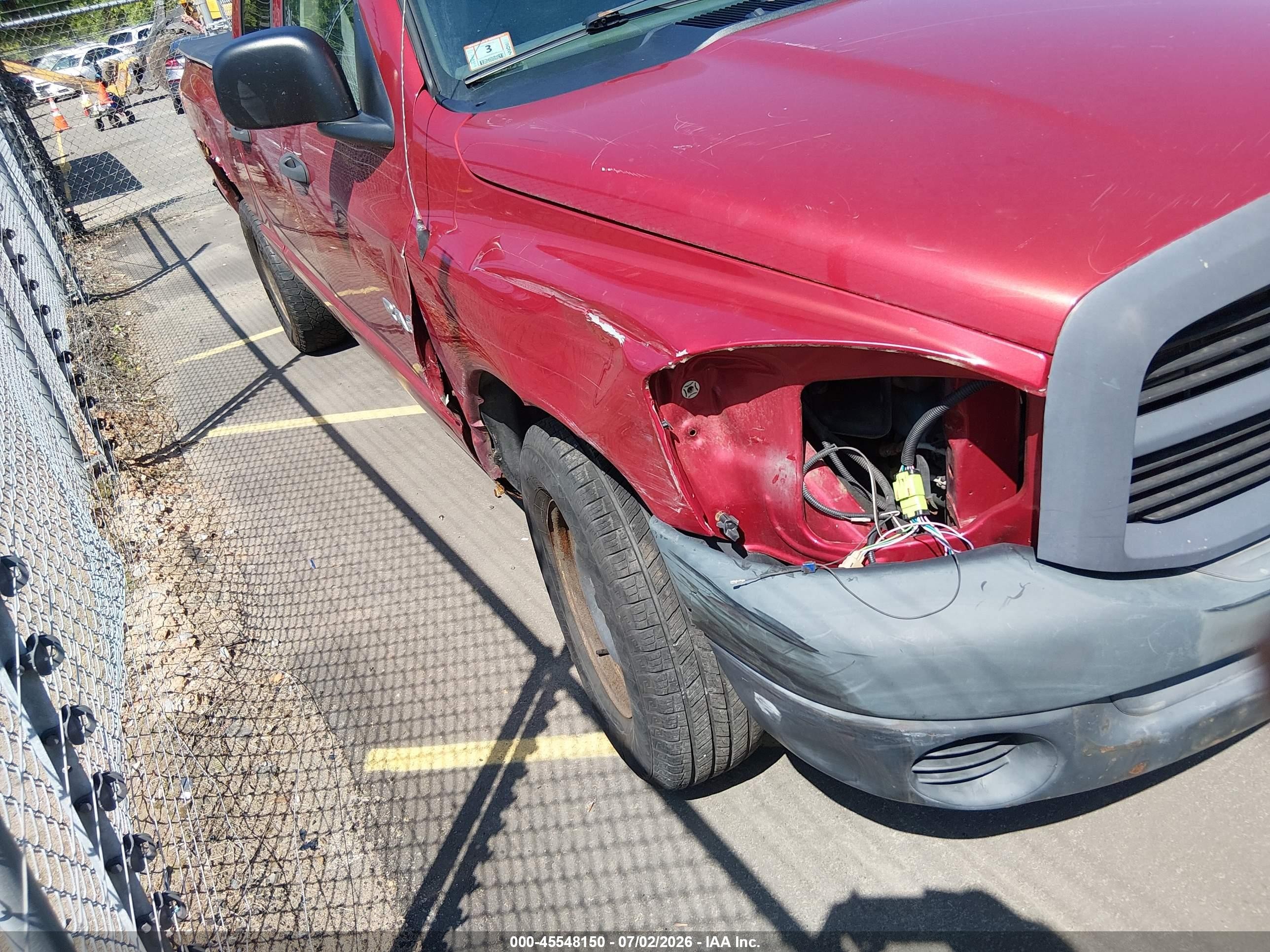 2008 Dodge Ram 1500 St/sxt Red vin: 1D7HU18N28S551436