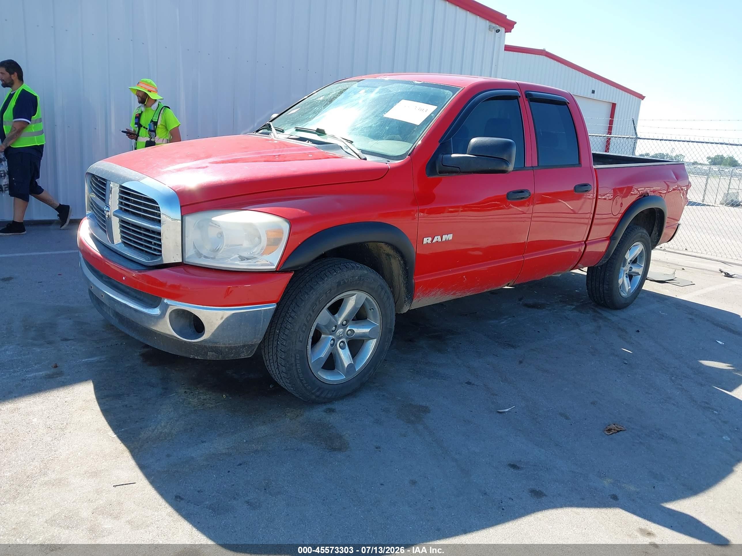 2008 Dodge Ram 1500 Slt Red vin: 1D7HU18N38S614530