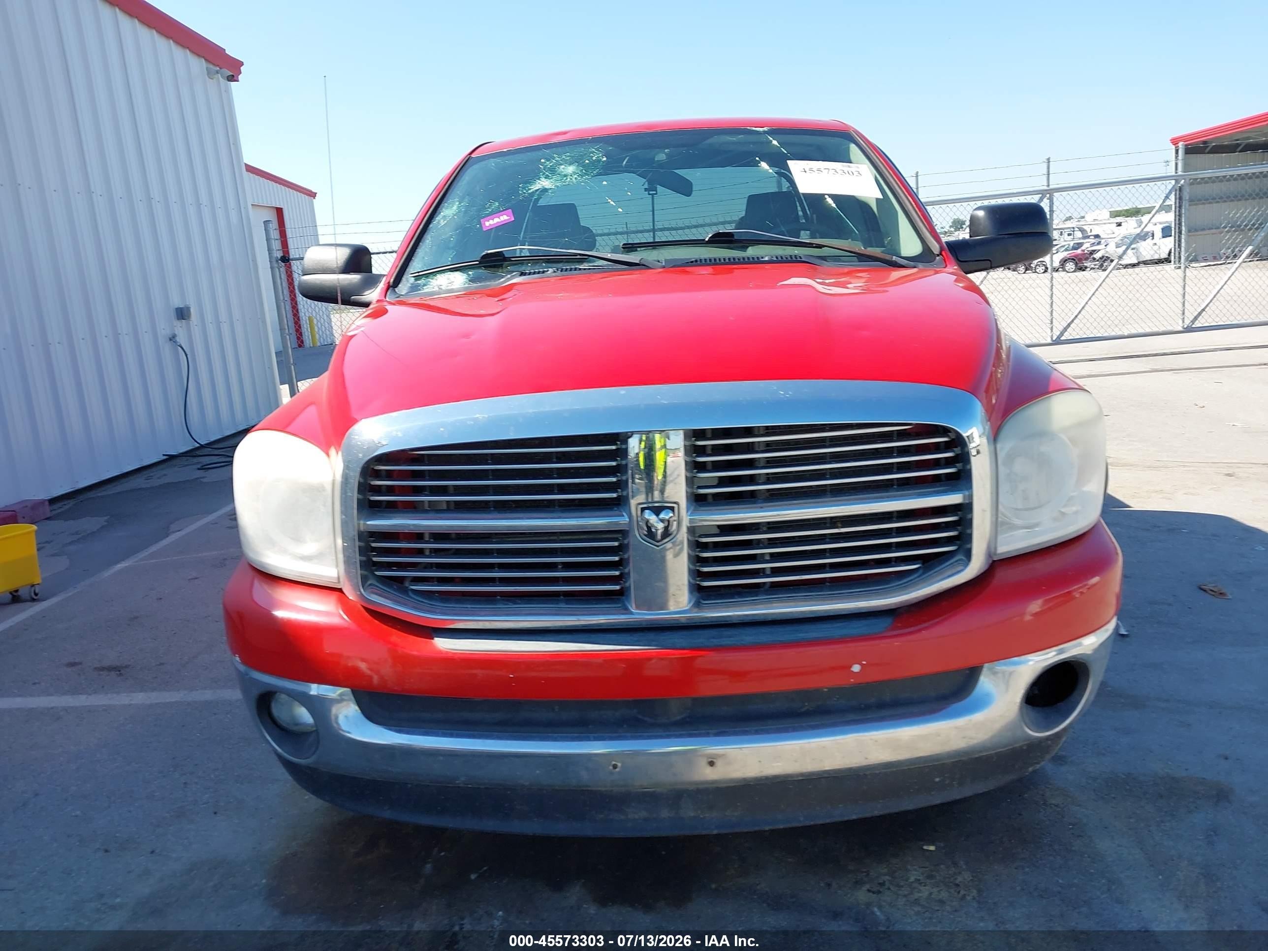 2008 Dodge Ram 1500 Slt Red vin: 1D7HU18N38S614530