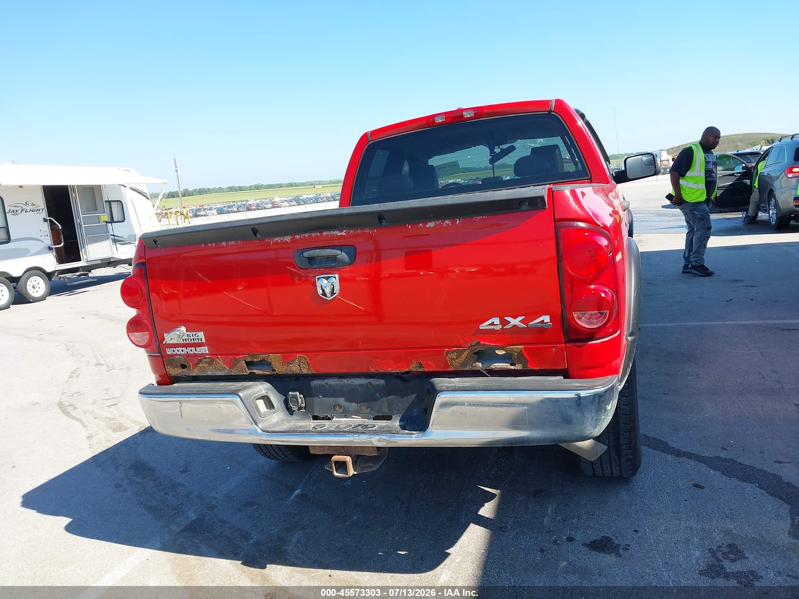 2008 Dodge Ram 1500 Slt Red vin: 1D7HU18N38S614530