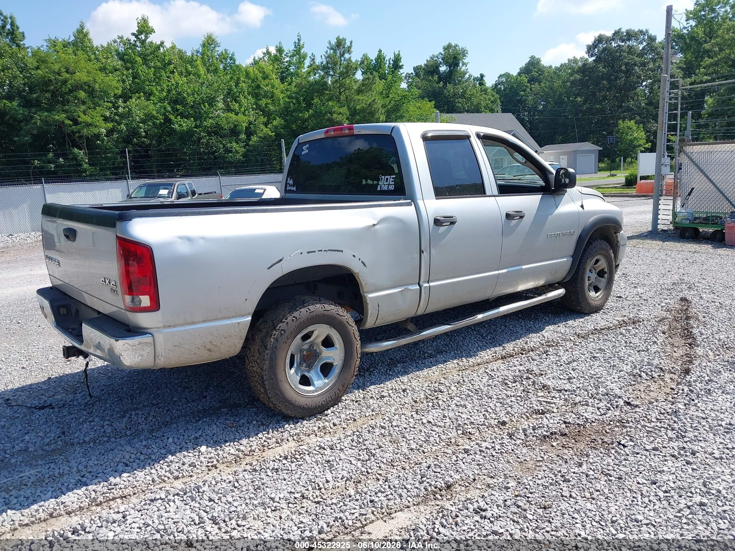 2004 Dodge Ram 1500 Slt/laramie Silver vin: 1D7HU18N44J217389