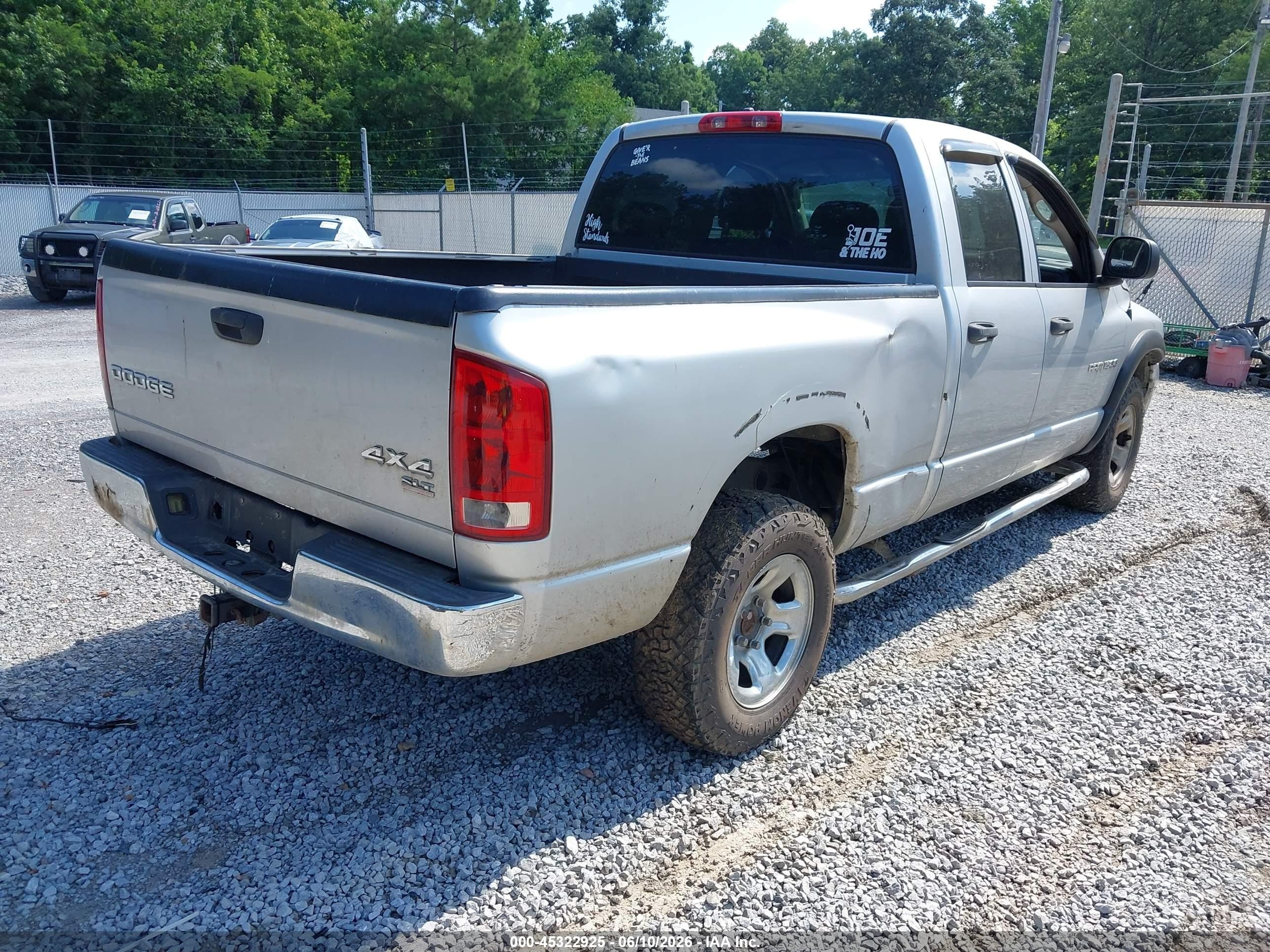2004 Dodge Ram 1500 Slt/laramie Silver vin: 1D7HU18N44J217389