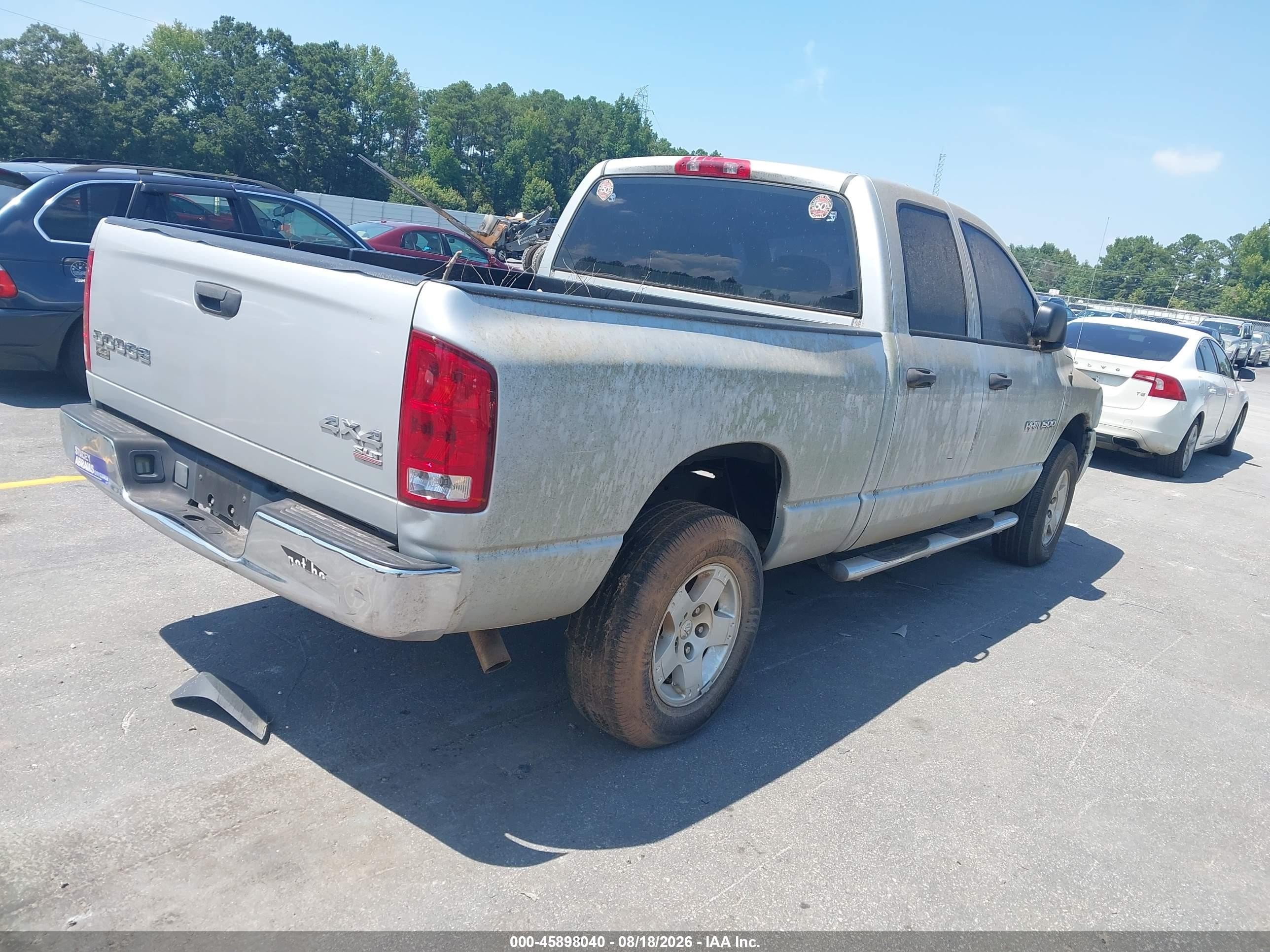 2004 Dodge Ram 1500 Slt/laramie Silver vin: 1D7HU18N44S646297