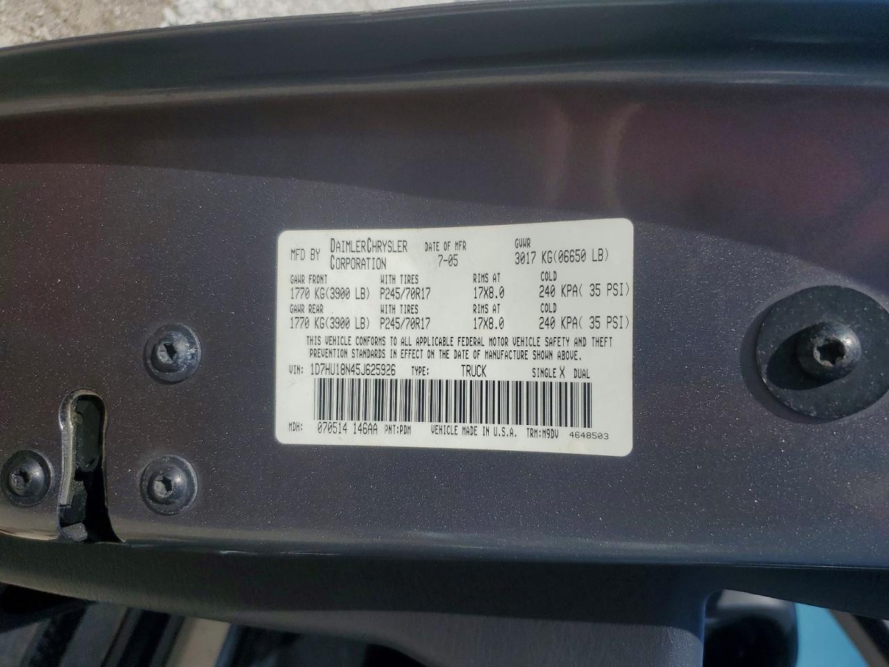 2005 Dodge Ram 1500 St Серебряный vin: 1D7HU18N45J625926