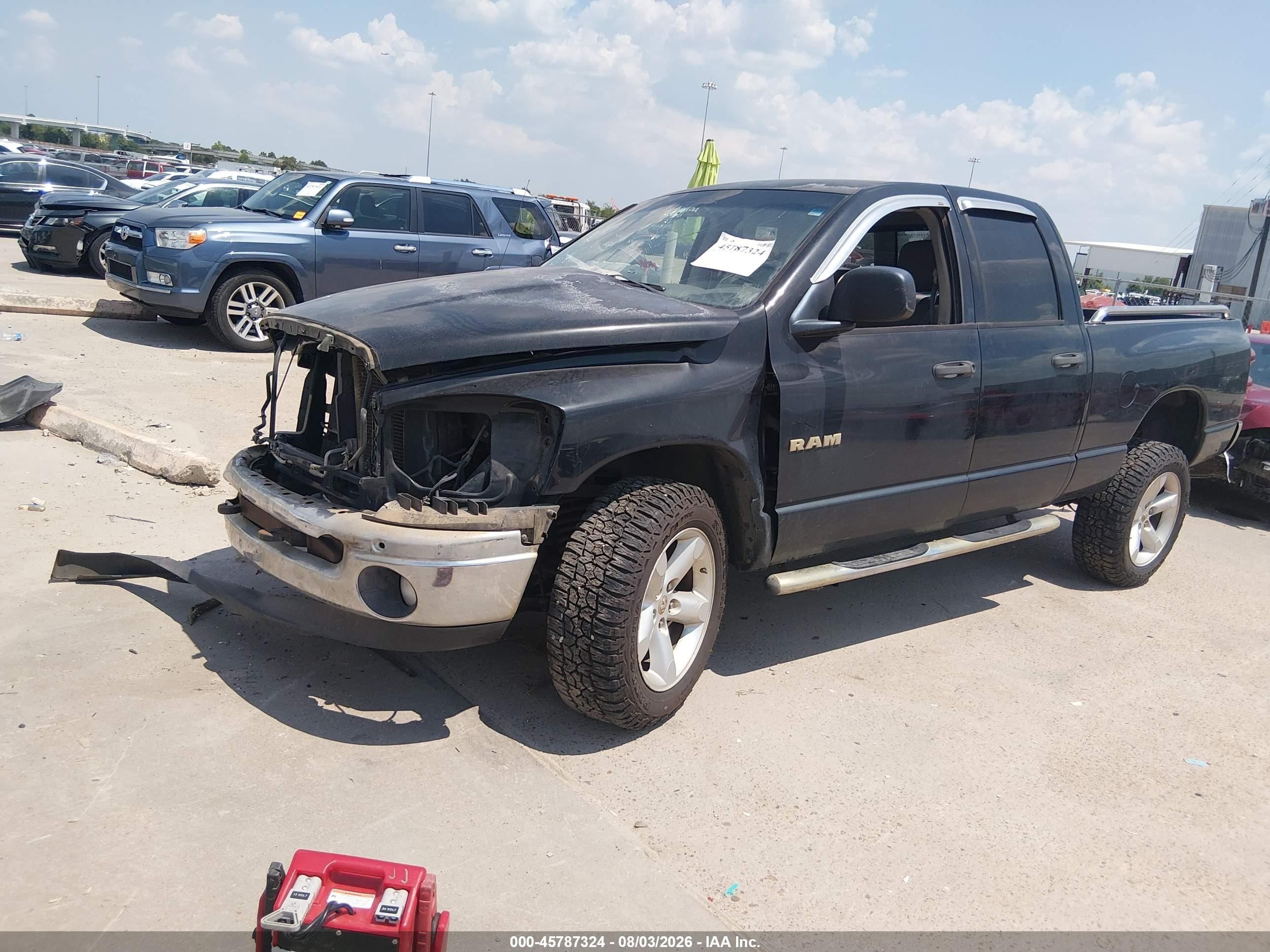 2008 Dodge Ram 1500 Slt Black vin: 1D7HU18N48S559795