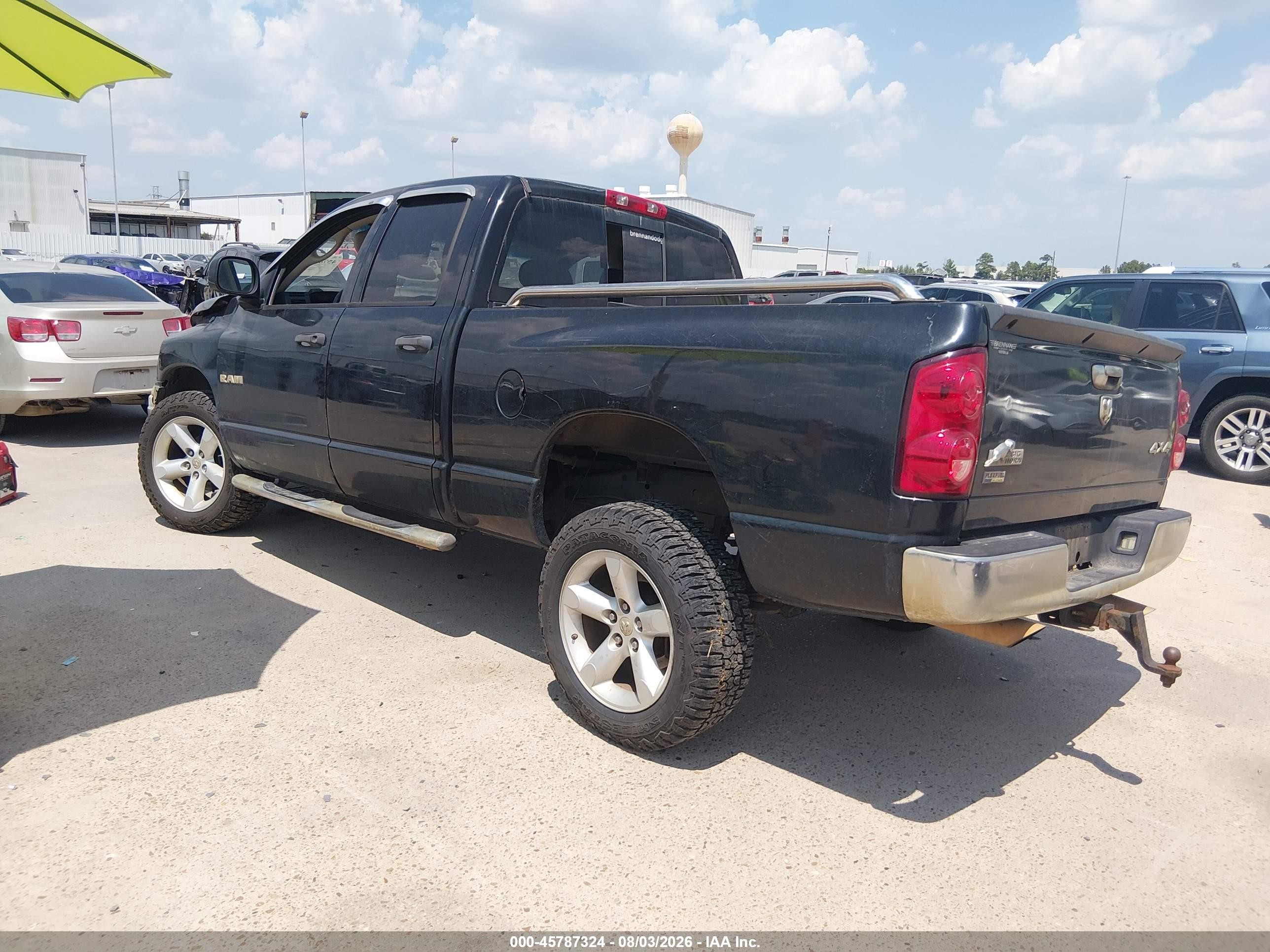 2008 Dodge Ram 1500 Slt Black vin: 1D7HU18N48S559795