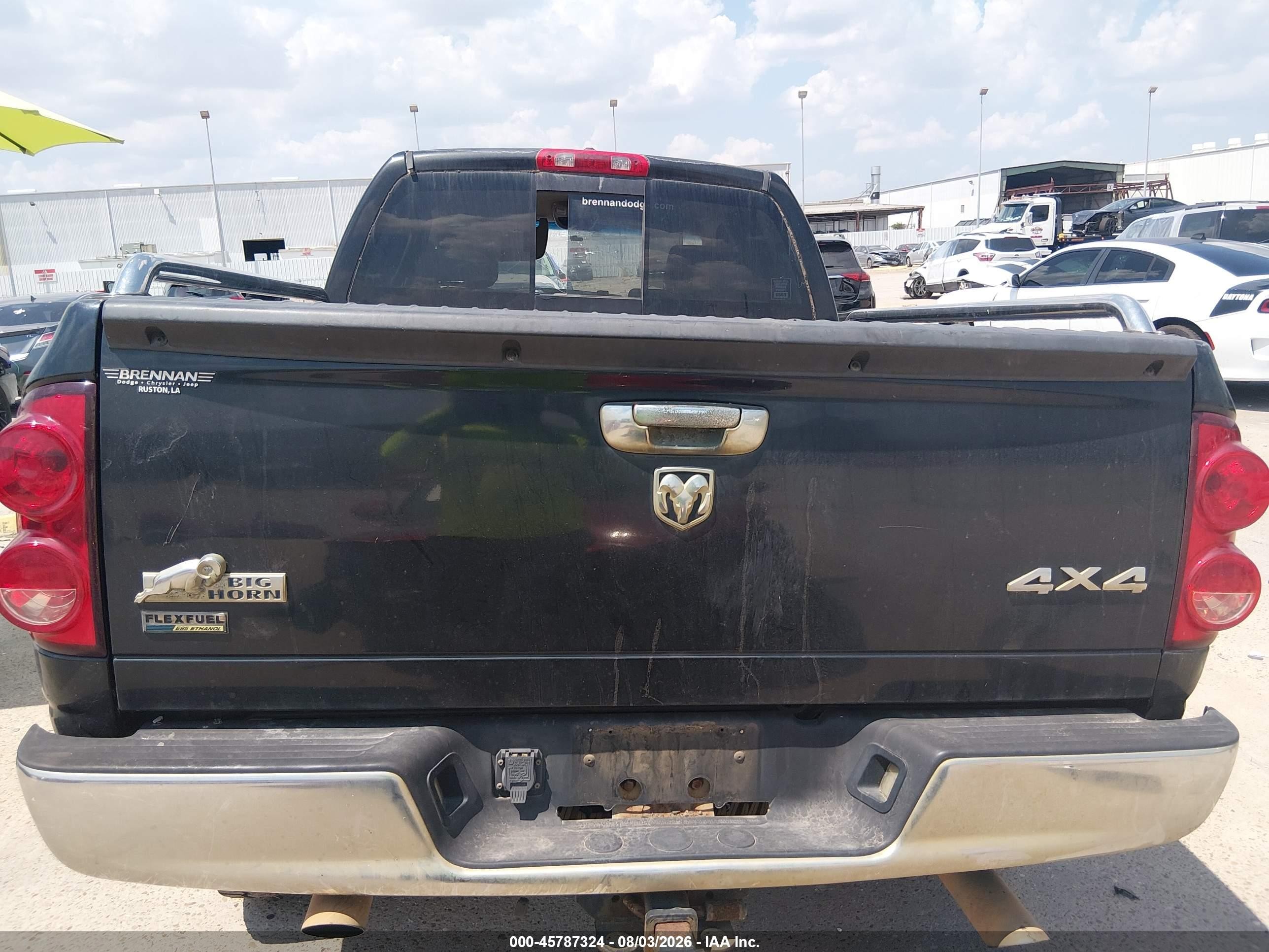 2008 Dodge Ram 1500 Slt Black vin: 1D7HU18N48S559795