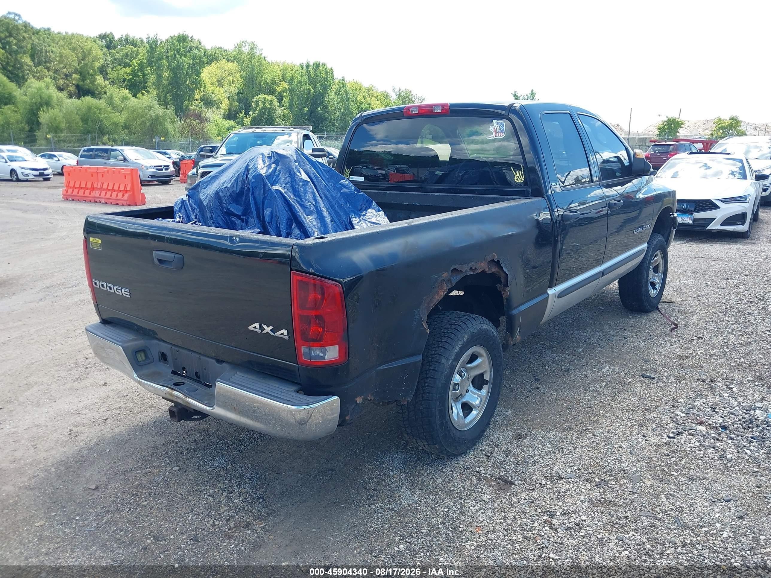 2002 Dodge Ram 1500 St Black vin: 1D7HU18N52S654888
