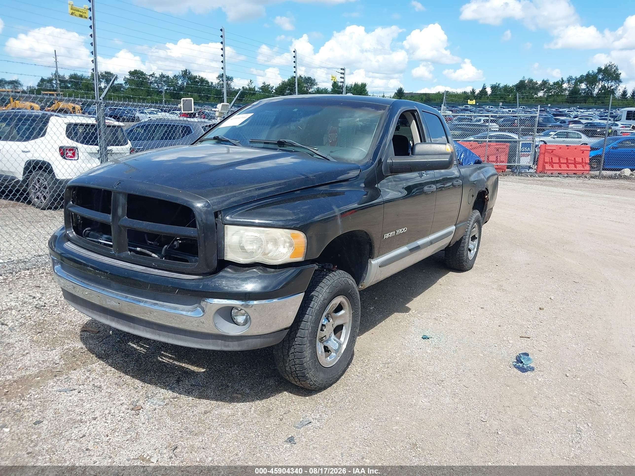2002 Dodge Ram 1500 St Black vin: 1D7HU18N52S654888