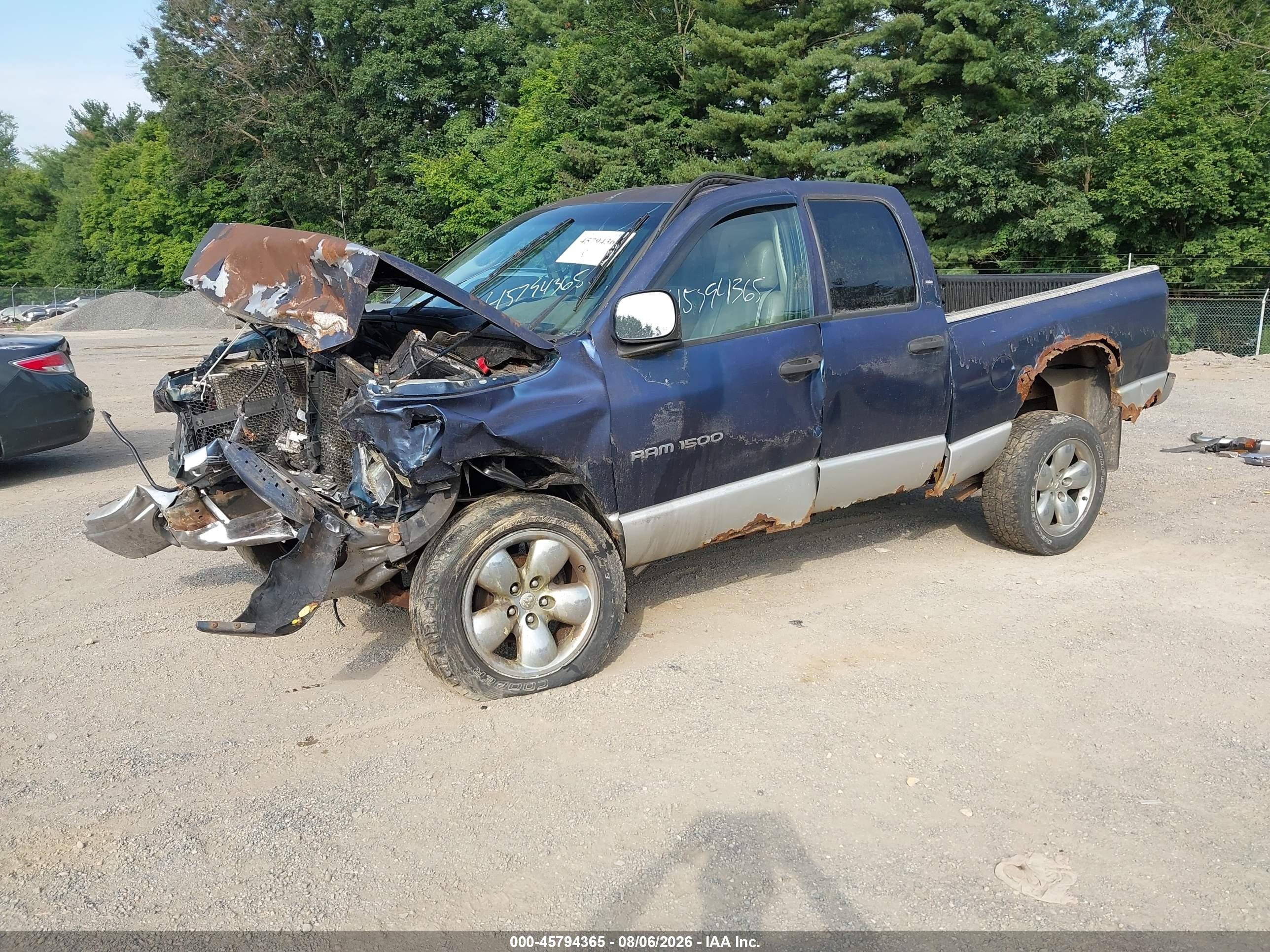 2003 Dodge Ram 1500 Slt/laramie/st Blue vin: 1D7HU18N53S280302