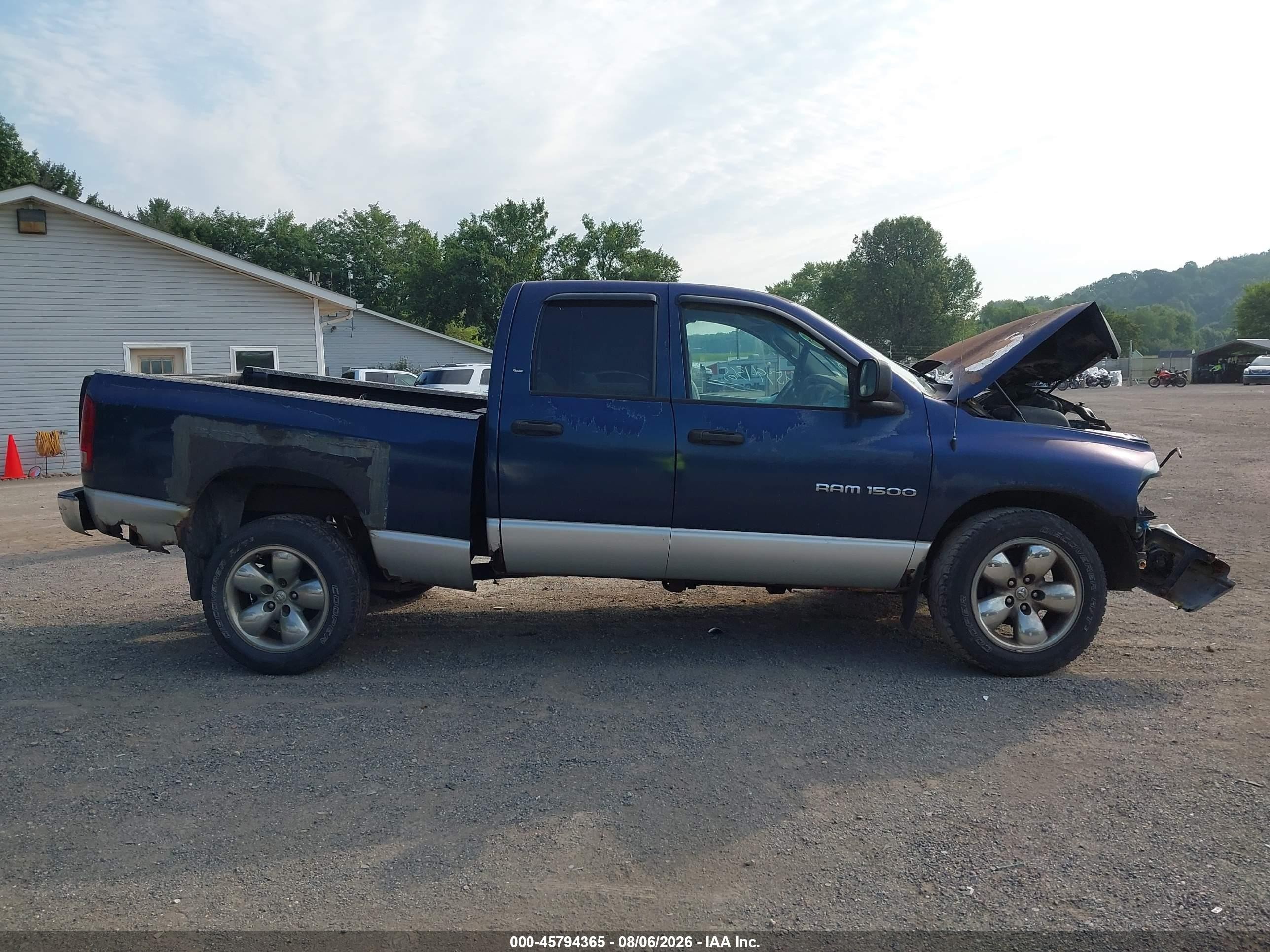 2003 Dodge Ram 1500 Slt/laramie/st Blue vin: 1D7HU18N53S280302